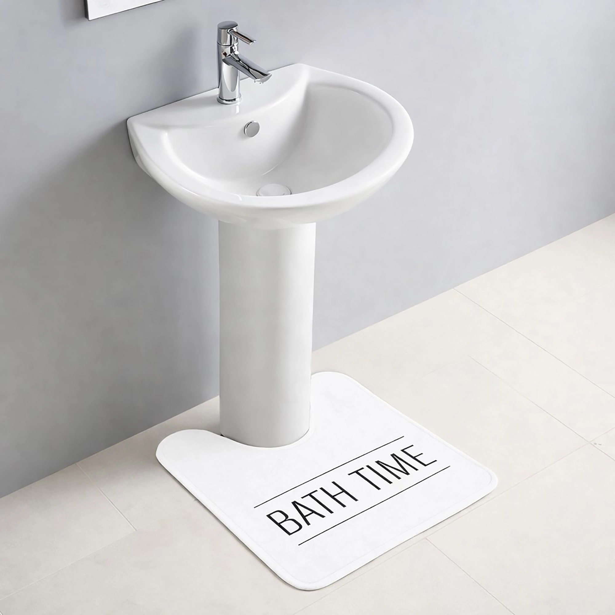 Evideco French Home Goods "Bath Time" Microfiber Memory Foam Toilet Contour Mat 20 x 18 in