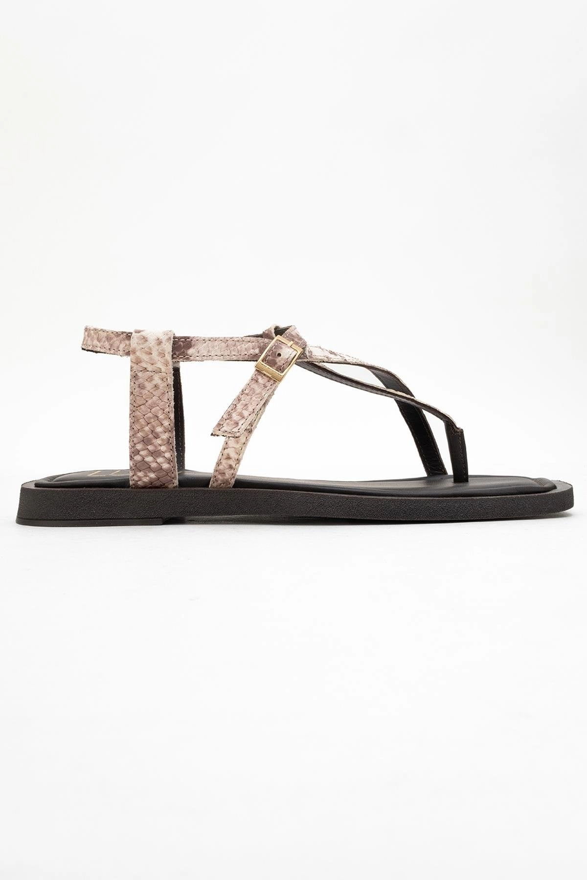 Forever & Always Womens Morgana Leather Thong Sandals