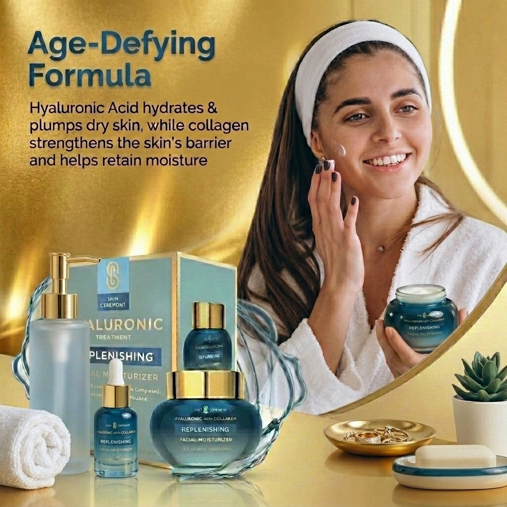 Lovery Hyaluronic Acid & Collagen Replenishing Facial Moisturizer  - Korean Skincare Deep Hydration Korean Cream