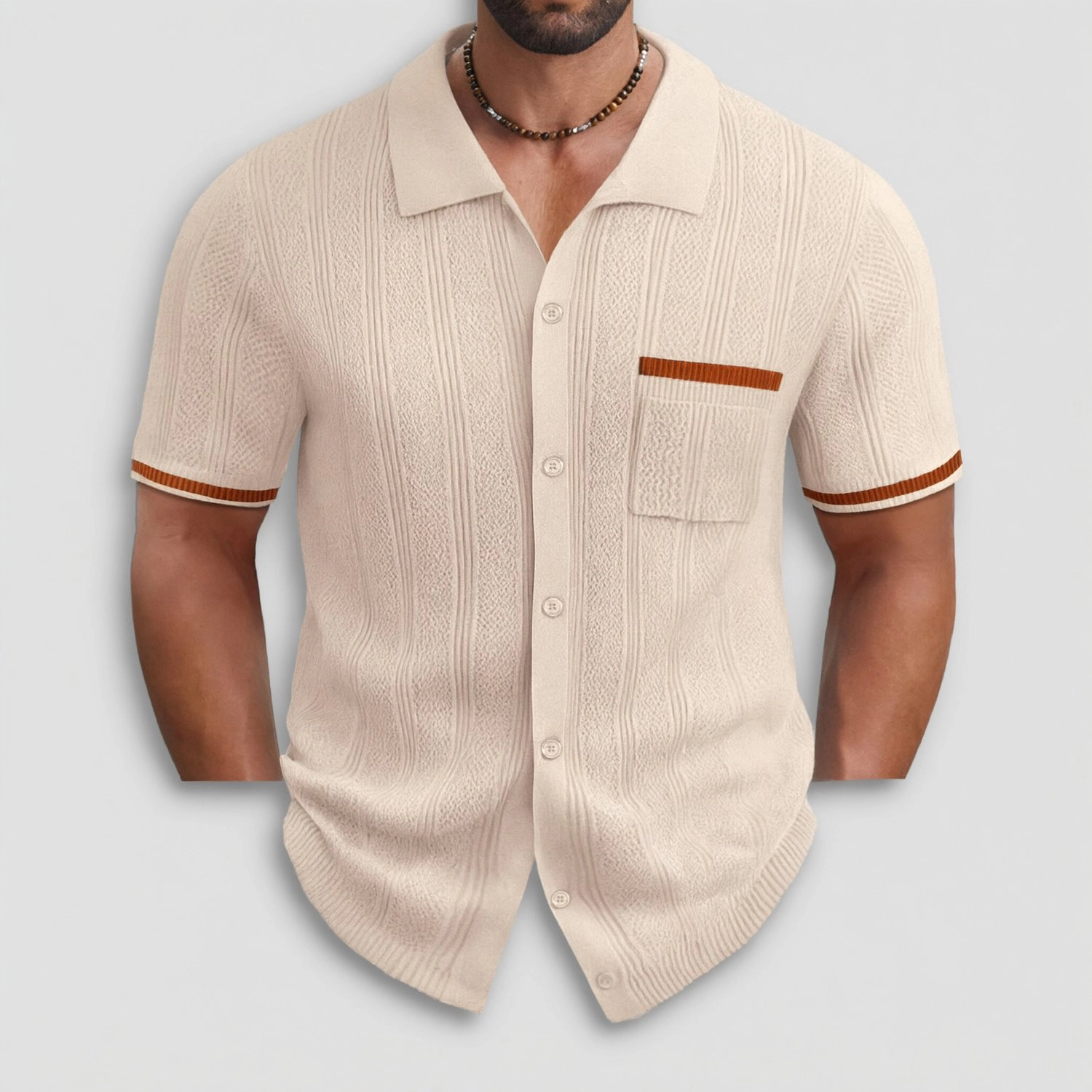 COOFANDY Mens Short Sleeve Shirts  Button Down Textured Collared Casual Tops