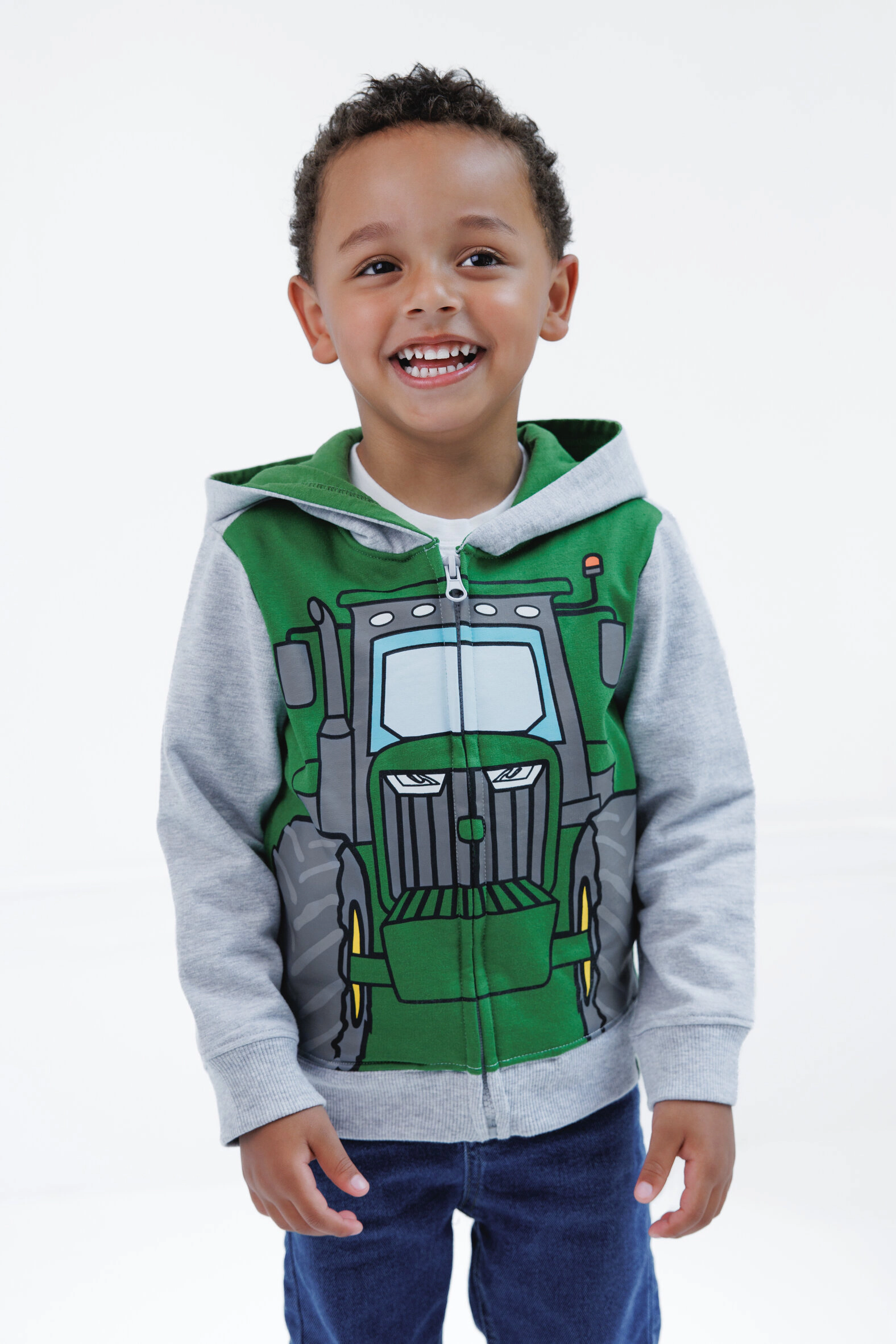 John Deere Boys' Fleece Zip-Up Hoodie