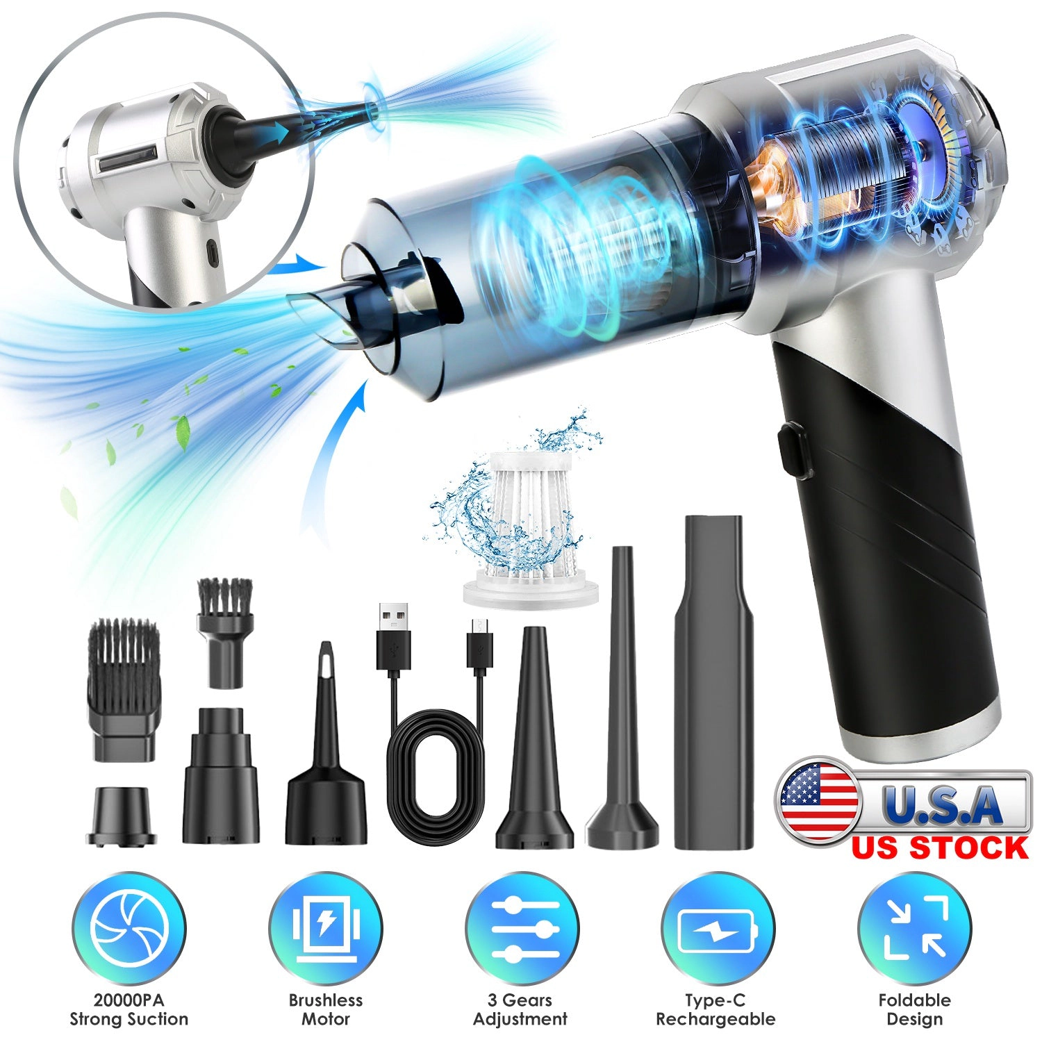 GBruno Cordless Handheld Car Vacuum Cleaner