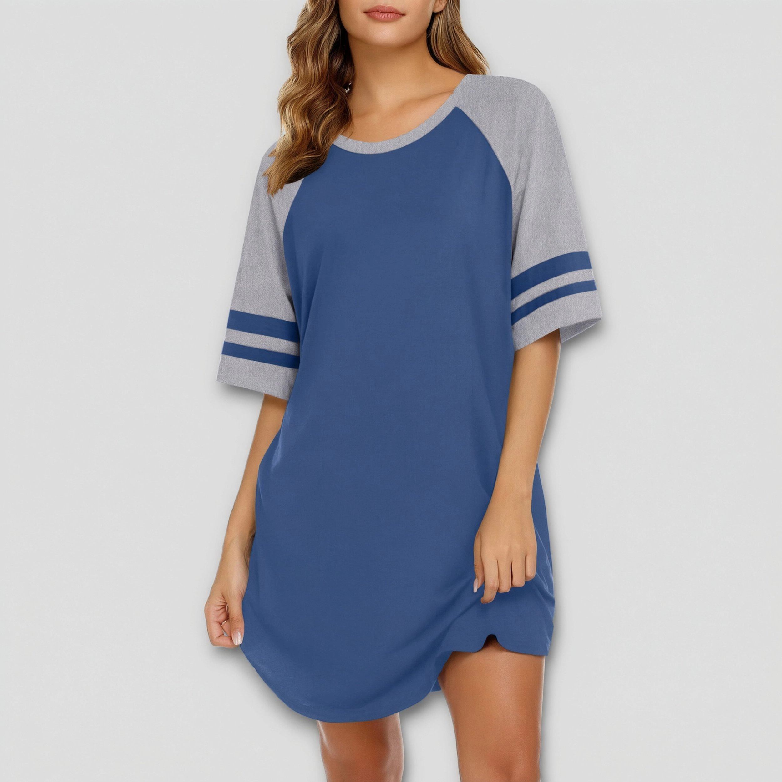 Ekouaer Cotton Nightgowns for Women Short Sleeve Night Gown Crew Neck Sleep Shirts