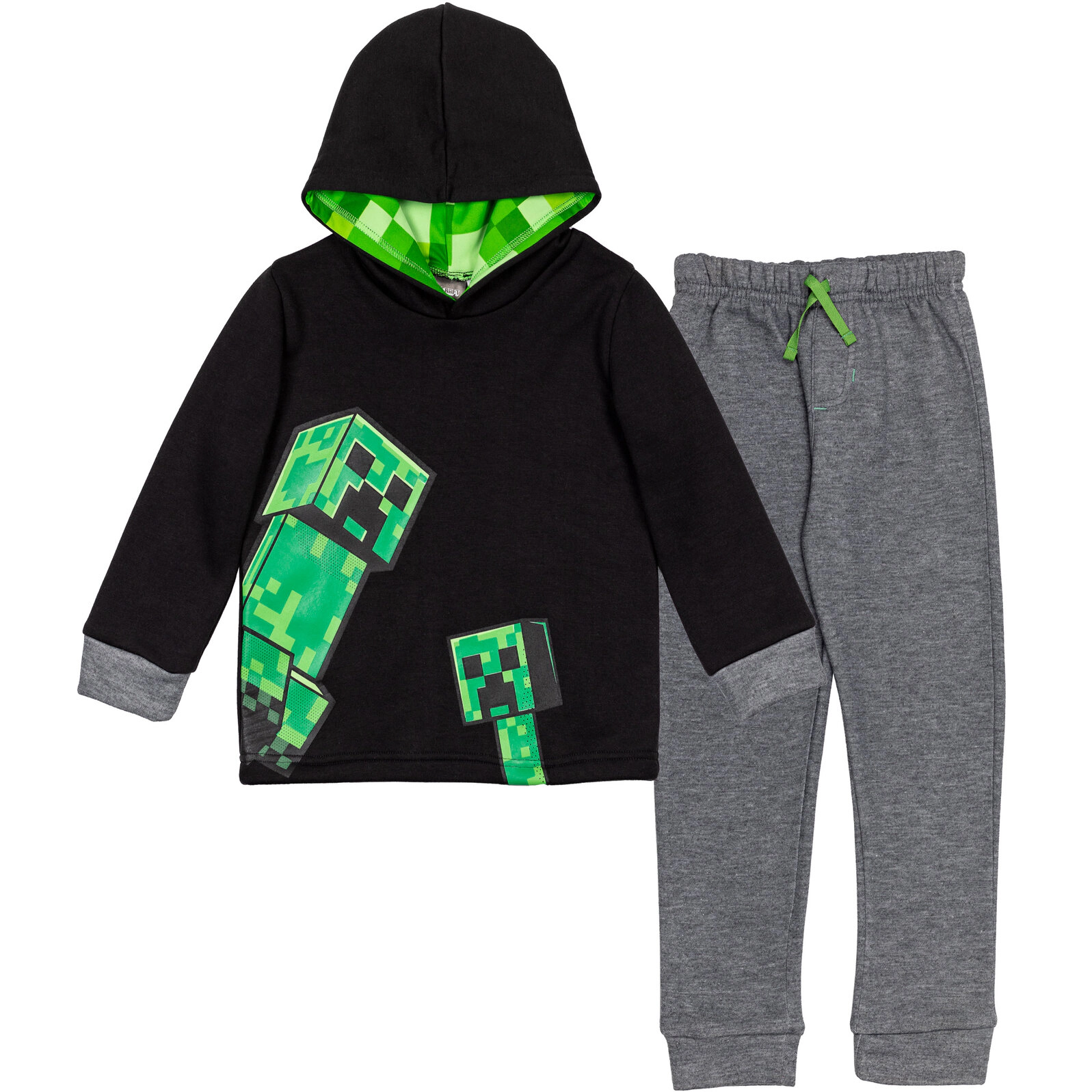 Minecraft Creeper Boys' 2-Piece Fleece Hoodie and Pants Set