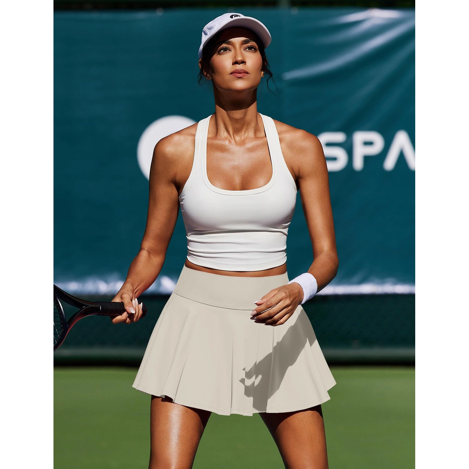 Pinspark Womens High Waist Pleated Tennis Skirt Sporty A-Line Casual Skirts