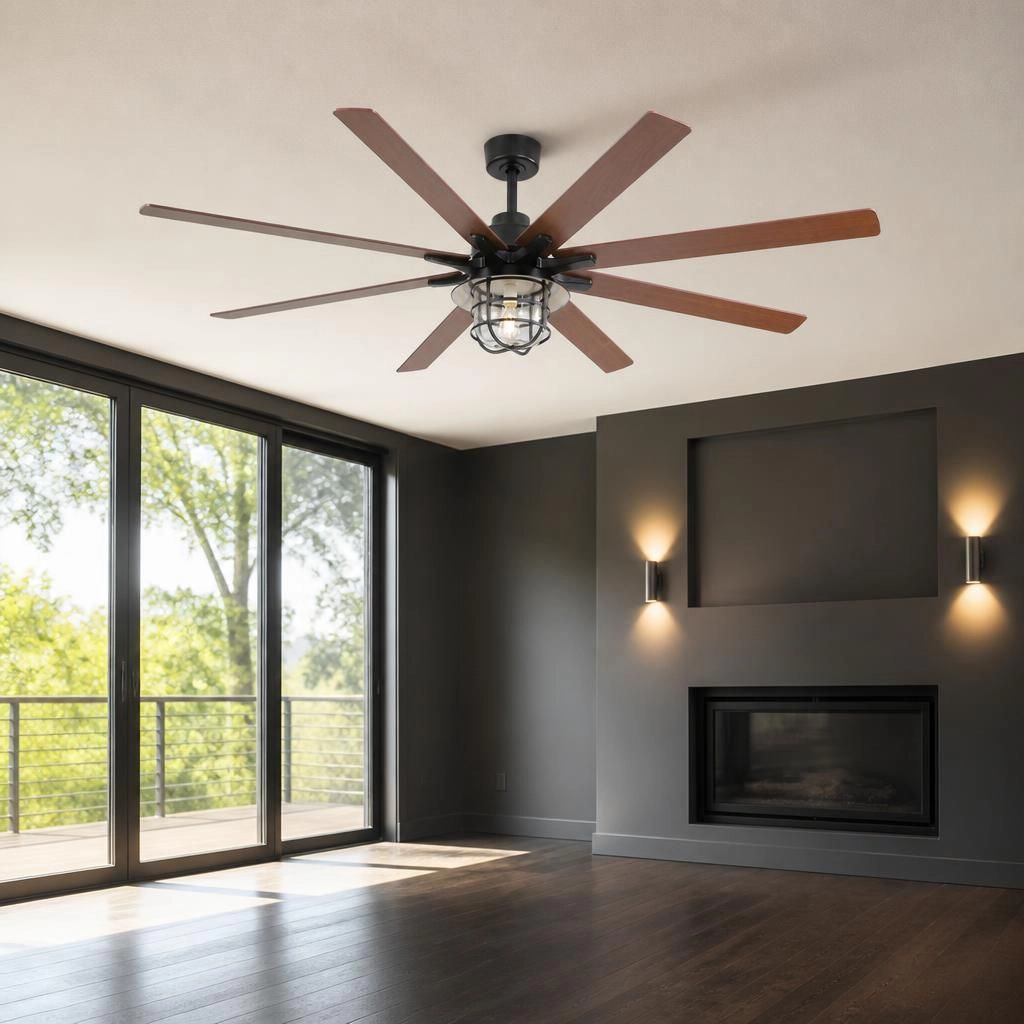 ELEMENT ACE Round Low Profile Plywood Ceiling Fan