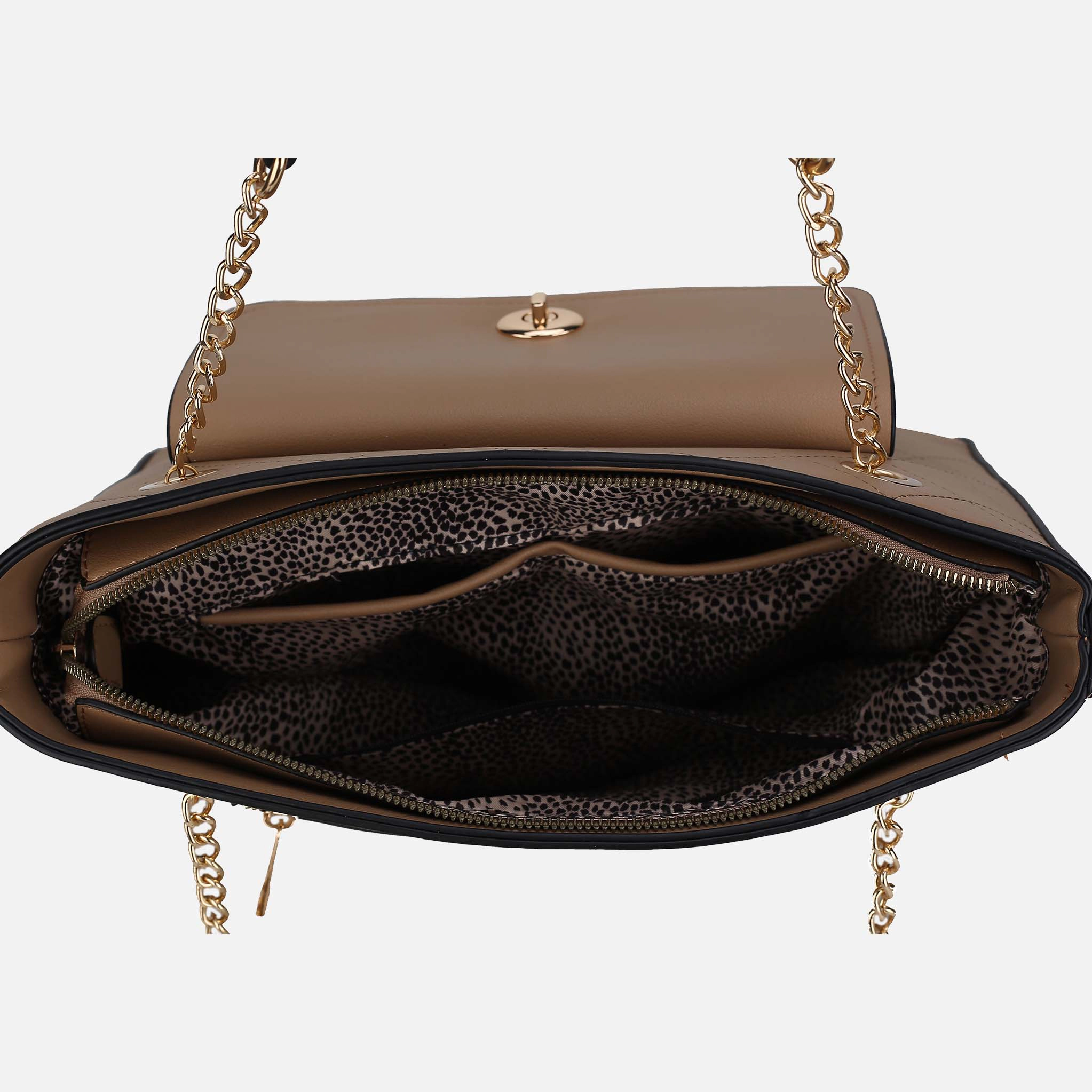 Mia K Collection Jenna Quilted Vegan Leather Shoulder Bag with Matching Wallet