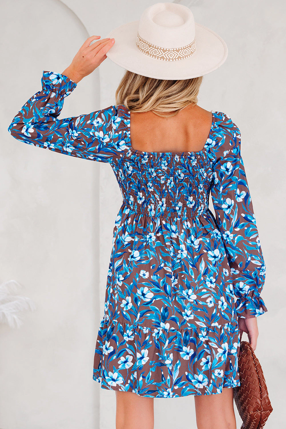 Threaded Pear Women's Norava Ruffled Sleeve Floral Dress