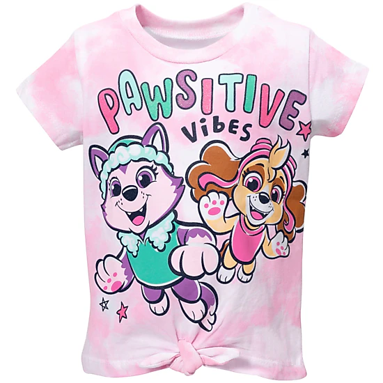 Paw Patrol Girls' 2-Piece T-Shirt and Bike Shorts Set