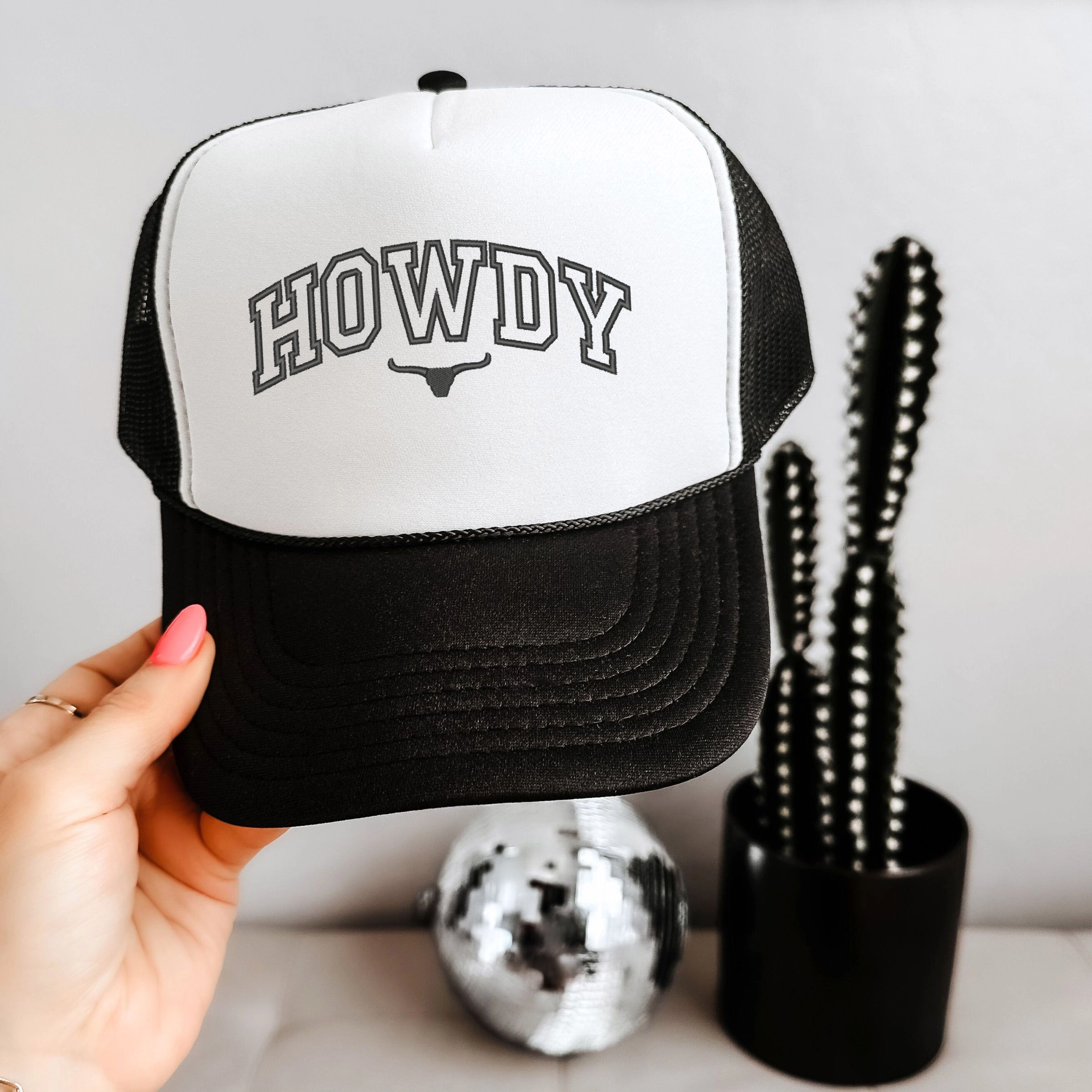 The Juniper Shop - Embroidered Howdy Bull Varsity Youth Graphic Foam Trucker Hat