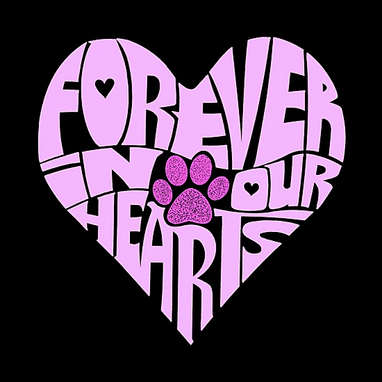 LA Pop Art Men's Word Art T-Shirt - Forever In Our Hearts