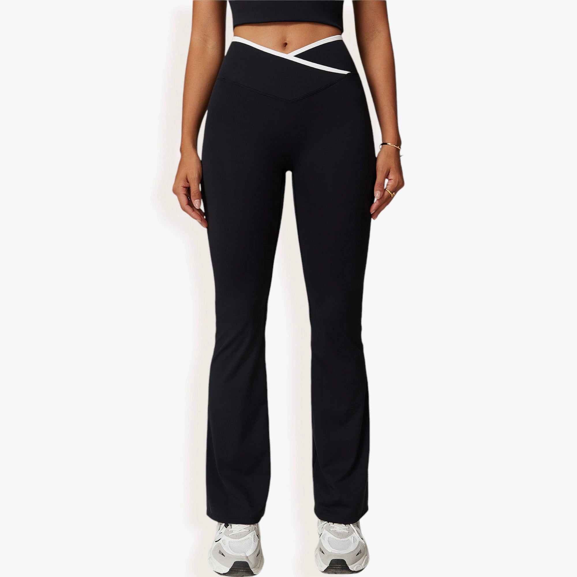 Anna-Kaci Women's High-Waist Crisscross Yoga Pants Flare Leg