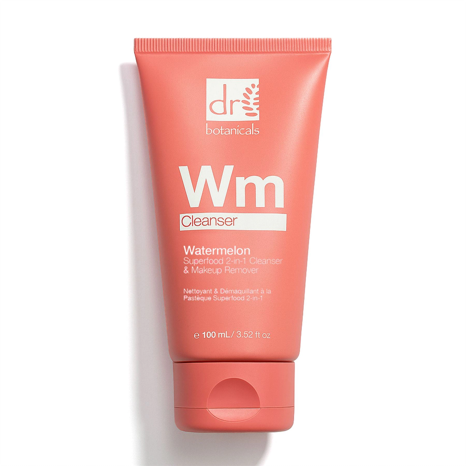 Dr Botanicals Superfood 2-in-1 Cleanser & Makeup Remover, Glycolic Acid Salicylic Acid Lactic Acid - 3.4 fl oz