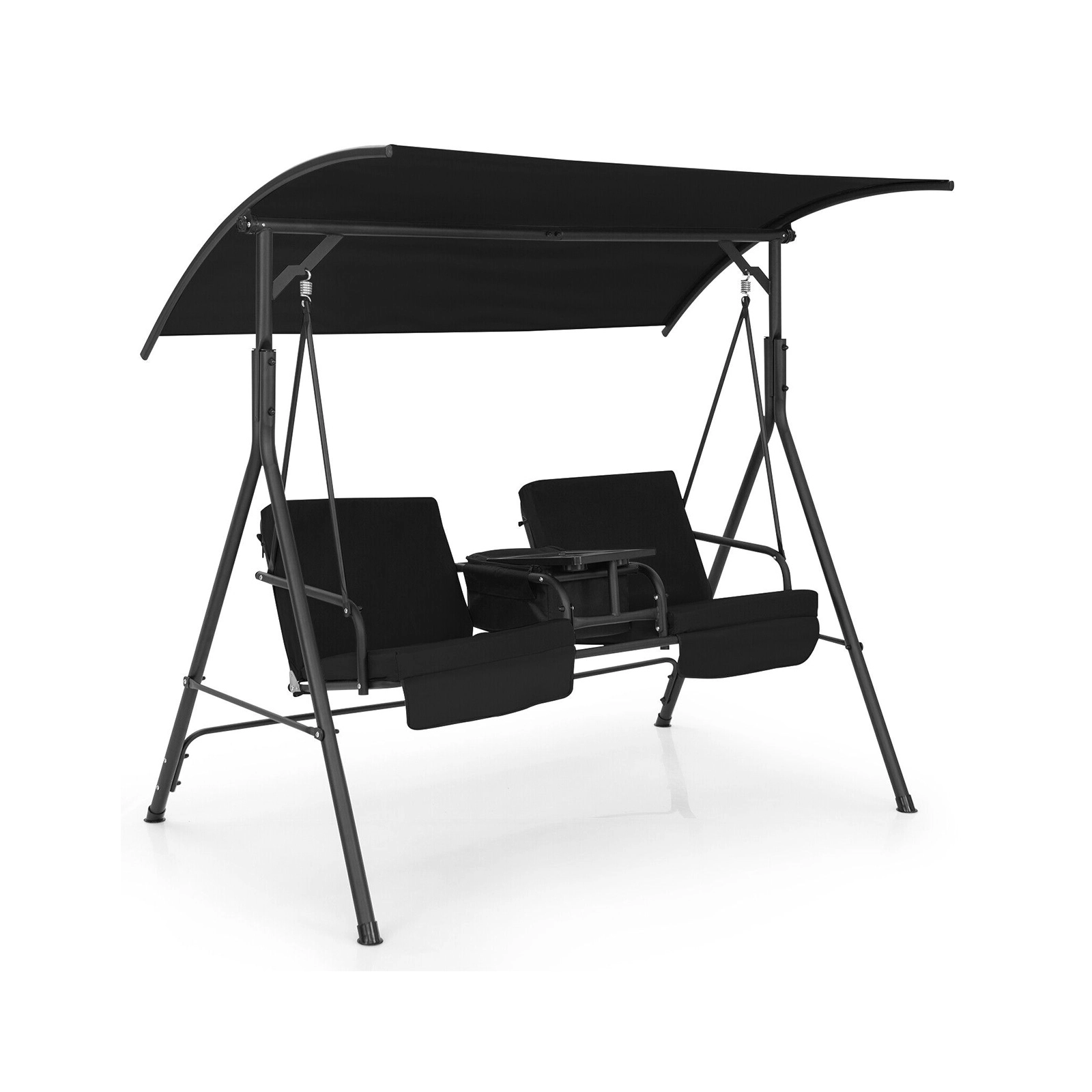 LJG Porch Swing Chair with Adjustable Canopy