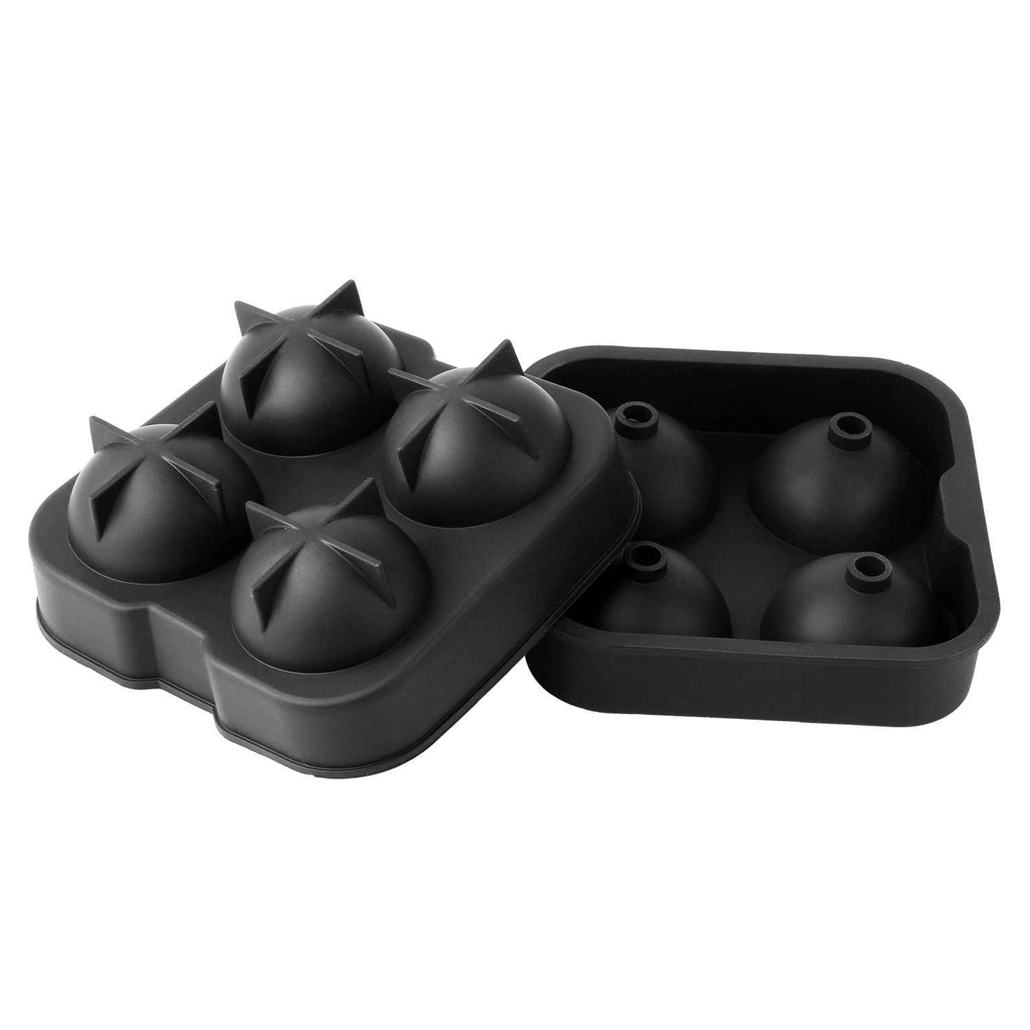 GBruno Silicone Sphere Ice Ball Maker Mold With Lid