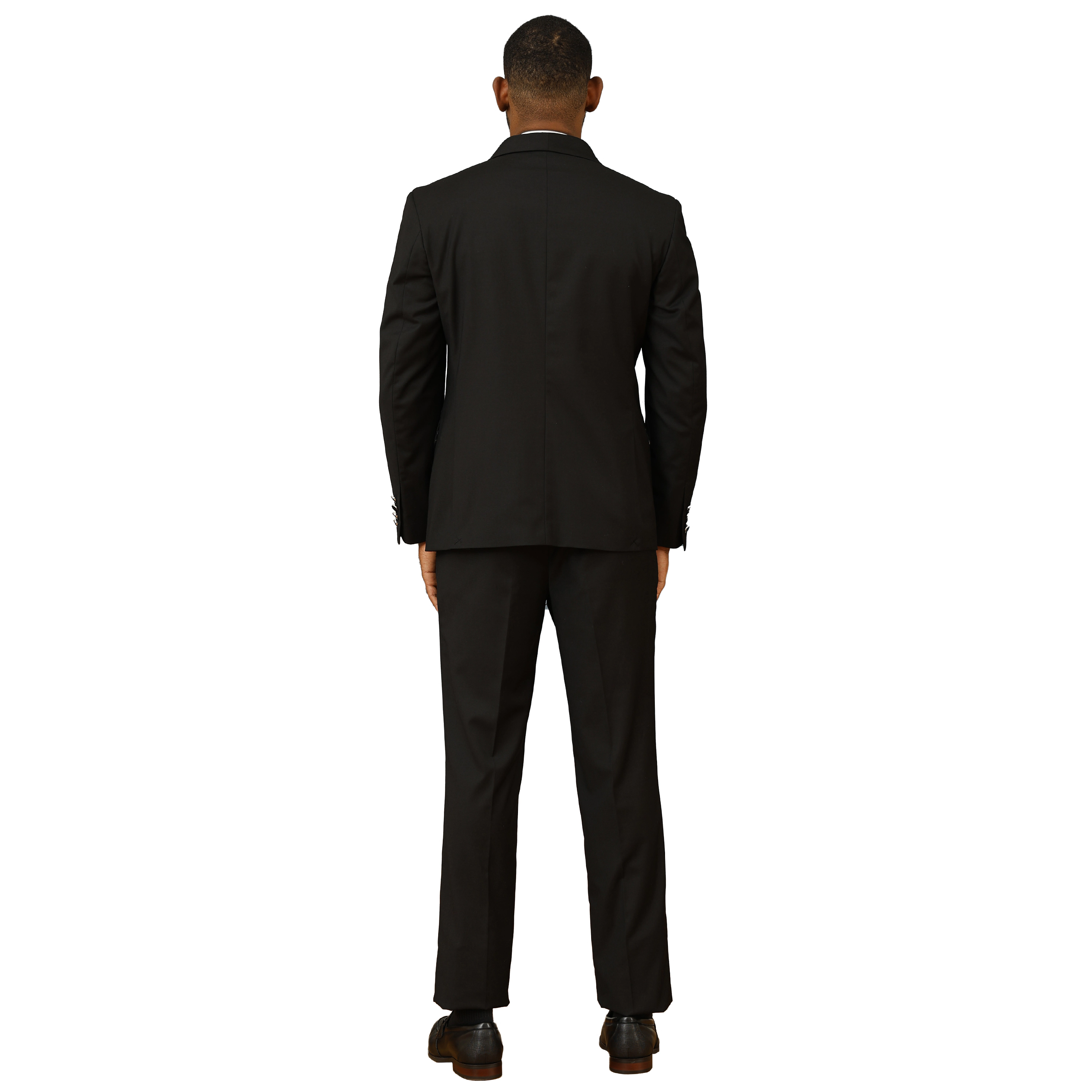 Tazzio Mens Skinny Fit Double Breasted 2 Piece Suit Set, 1-Button Closure