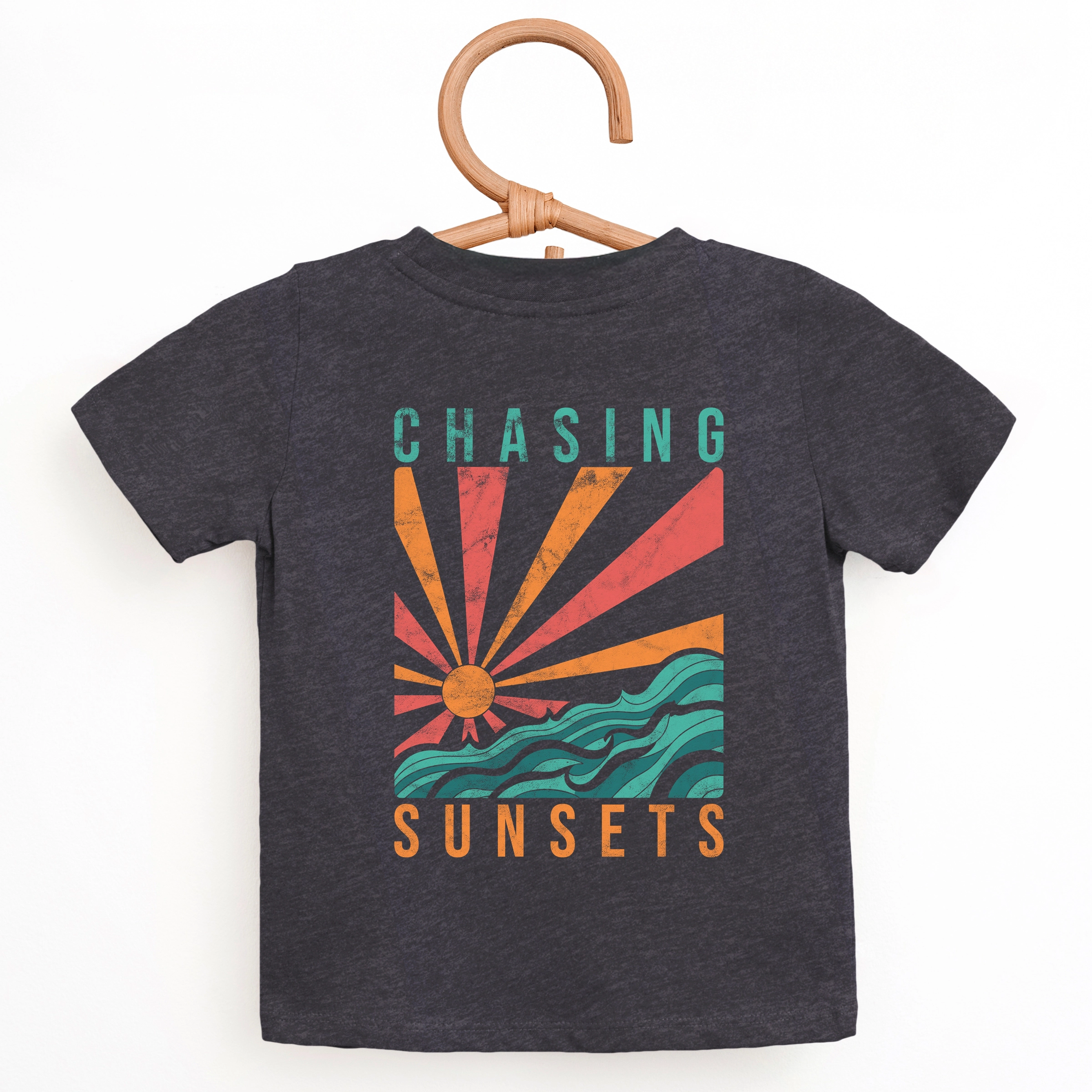 The Juniper Shop - Chasing Sunsets Waves Toddler Short Sleeve Graphic T-Shirt