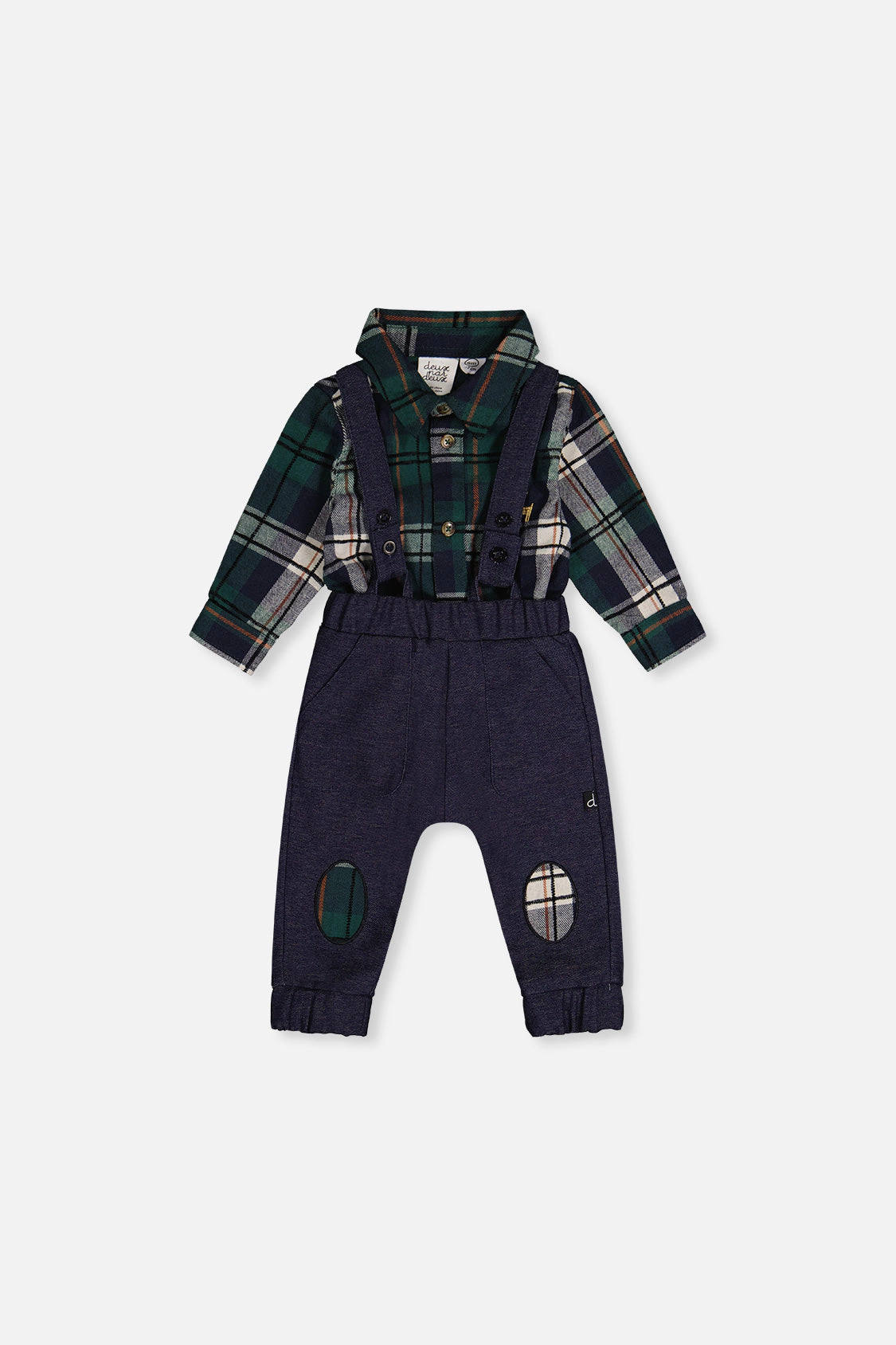 Deux par Boys Checked Top & Pants Set