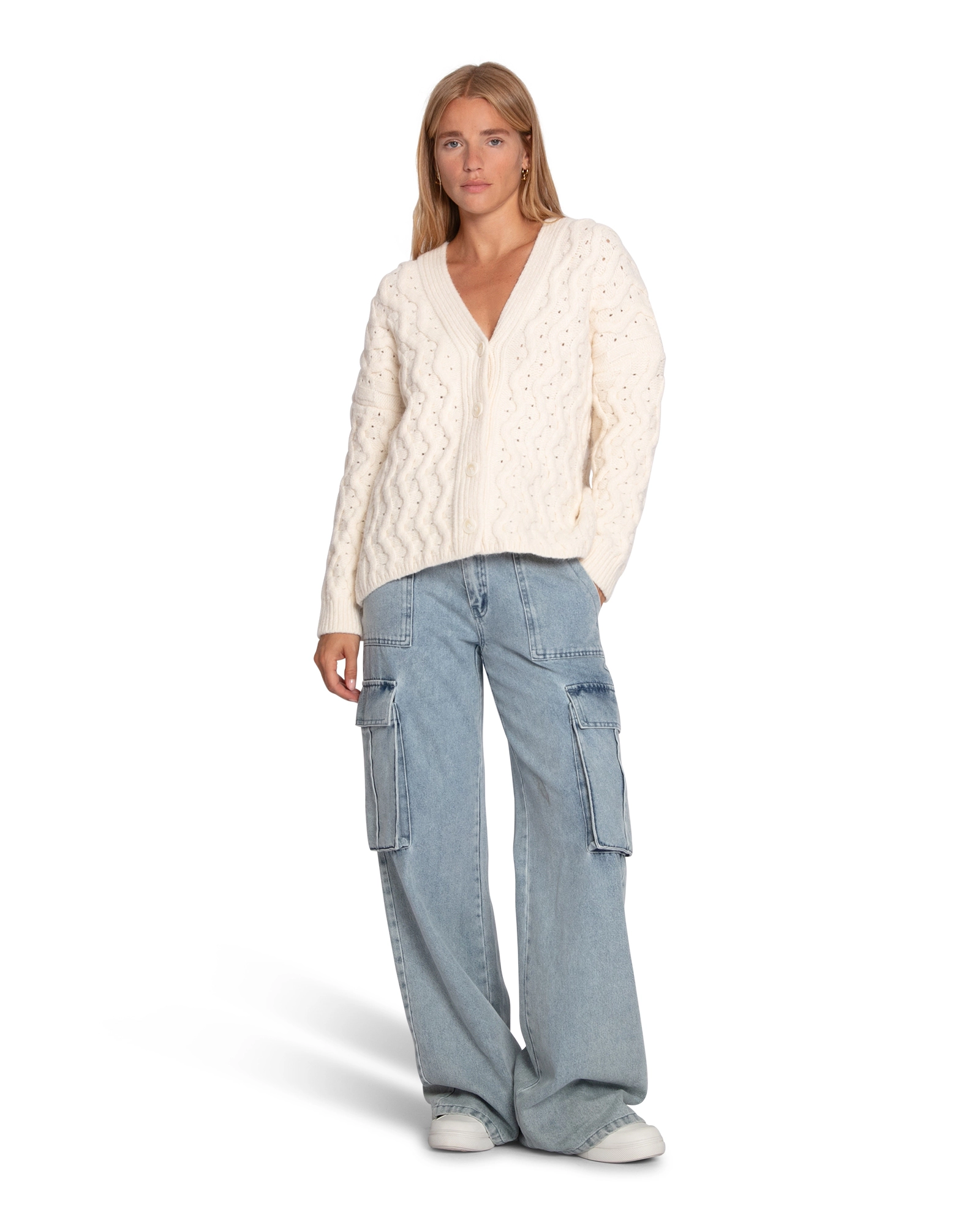 Belle & Bloom Womens Sugar Plum Chunky Cardigan