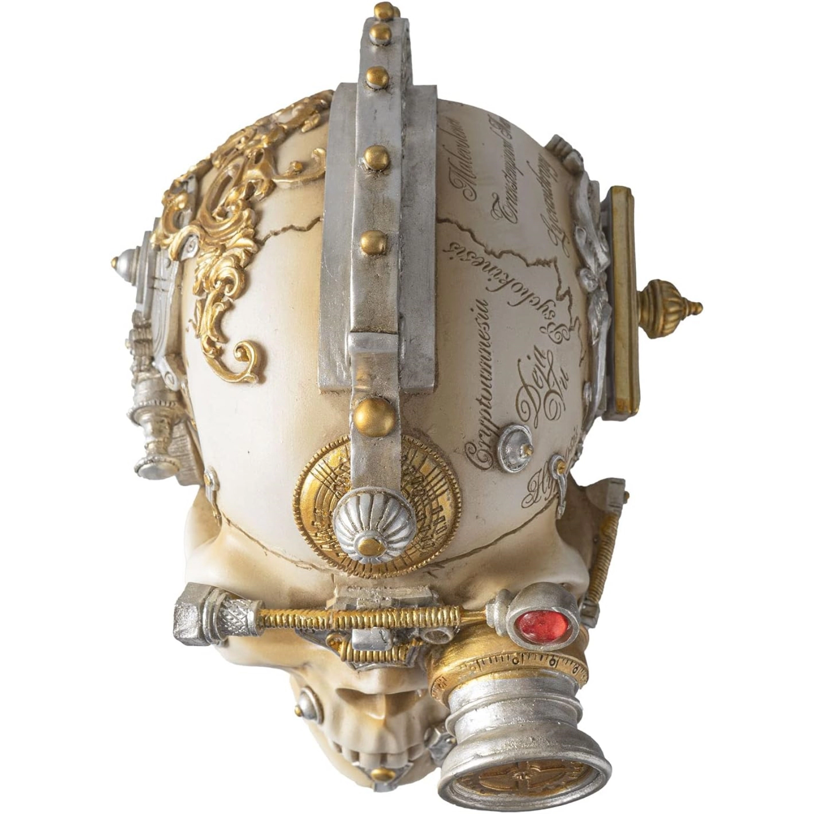 Pacific Giftware Erasmus Darwin's Steampunk Cerebrum Human Skull Figurine 8.9 x 6.1 inch