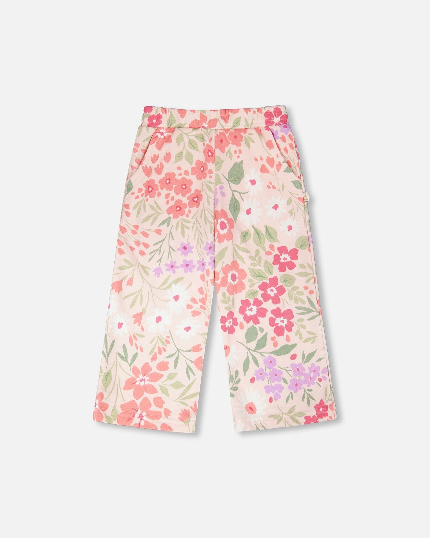 Deux par Deux Girls French Terry Pants Printed Flowers