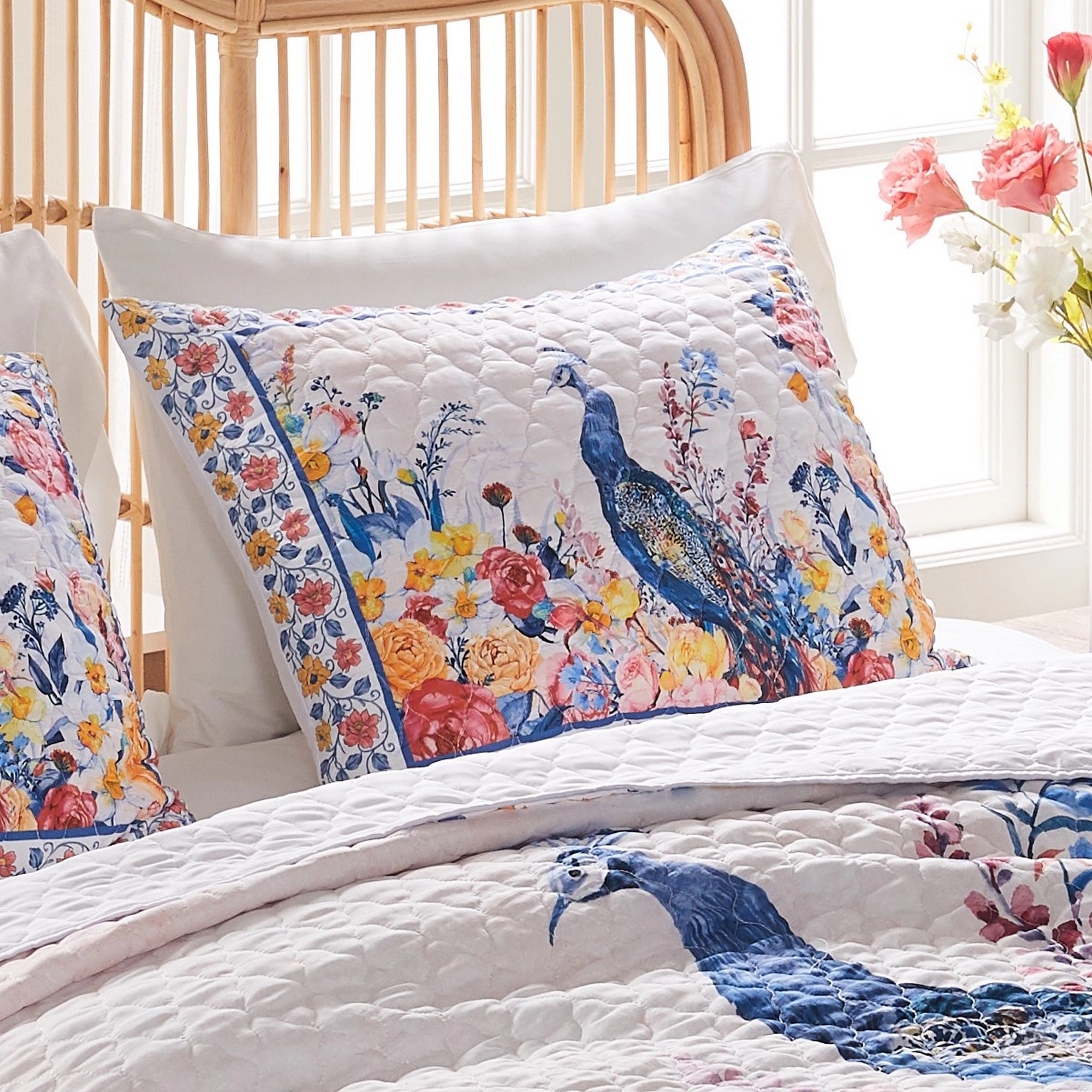 Greenland Home Huntington Peacock Garden Pillow Sham