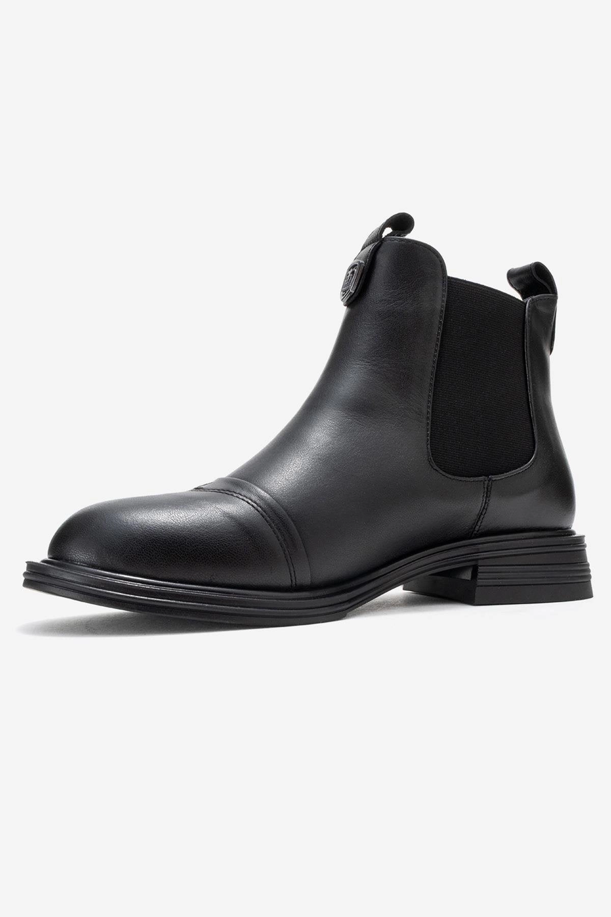 Forever & Always Womens Sidney Leather Buckled Chelsea Boots