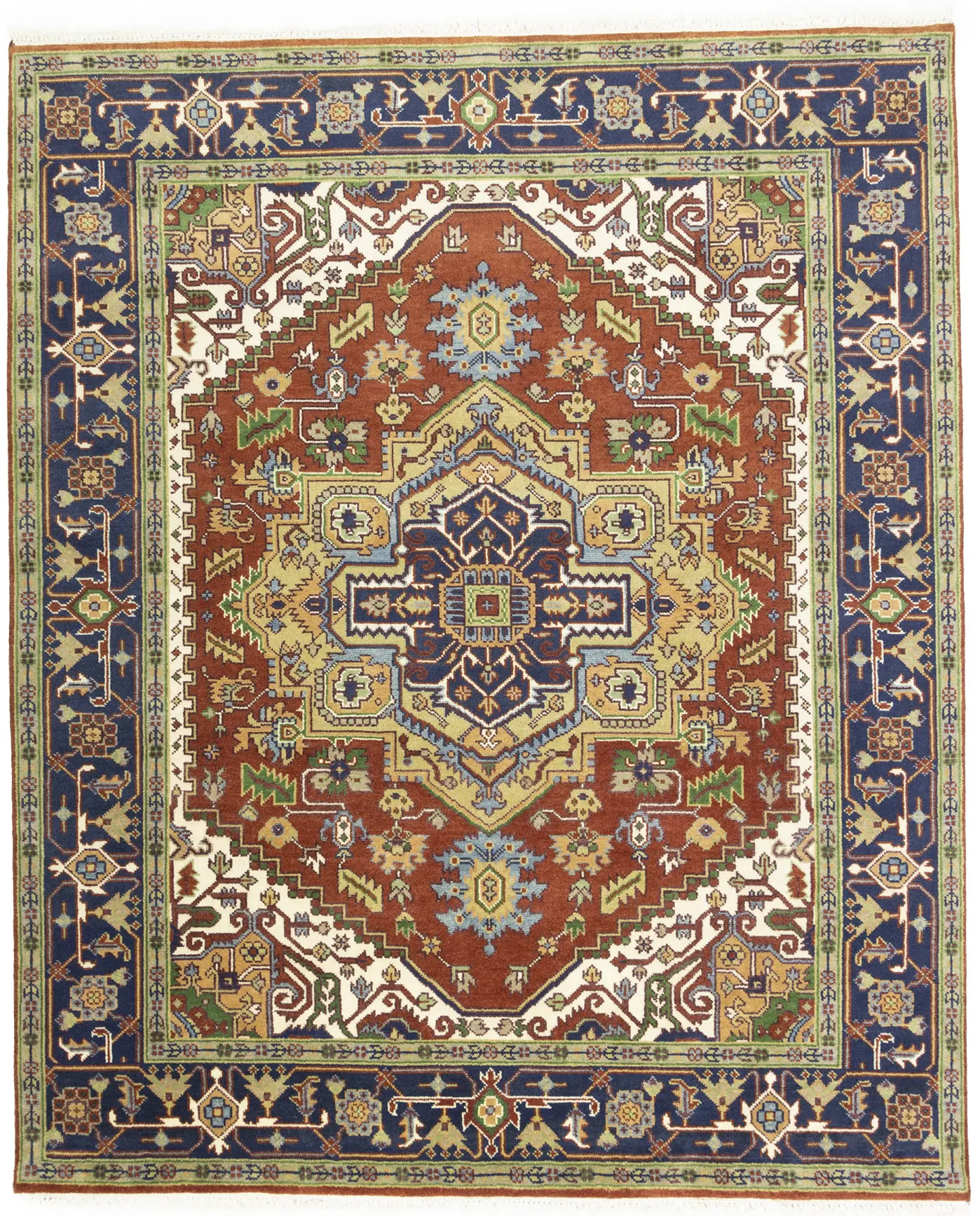 Magic Rugs 8'3 X 10'0 Rusty Red Heriz Hand Knotted Oriental Wool Rug
