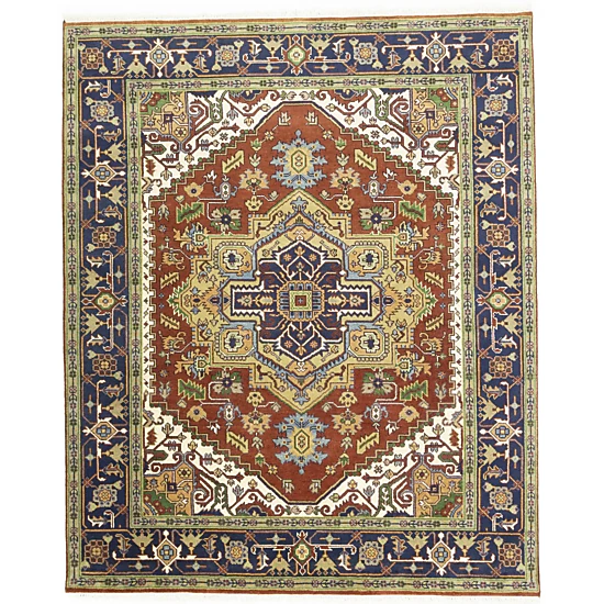 Magic Rugs 8'3 X 10'0 Rusty Red Heriz Hand Knotted Oriental Wool Rug ...