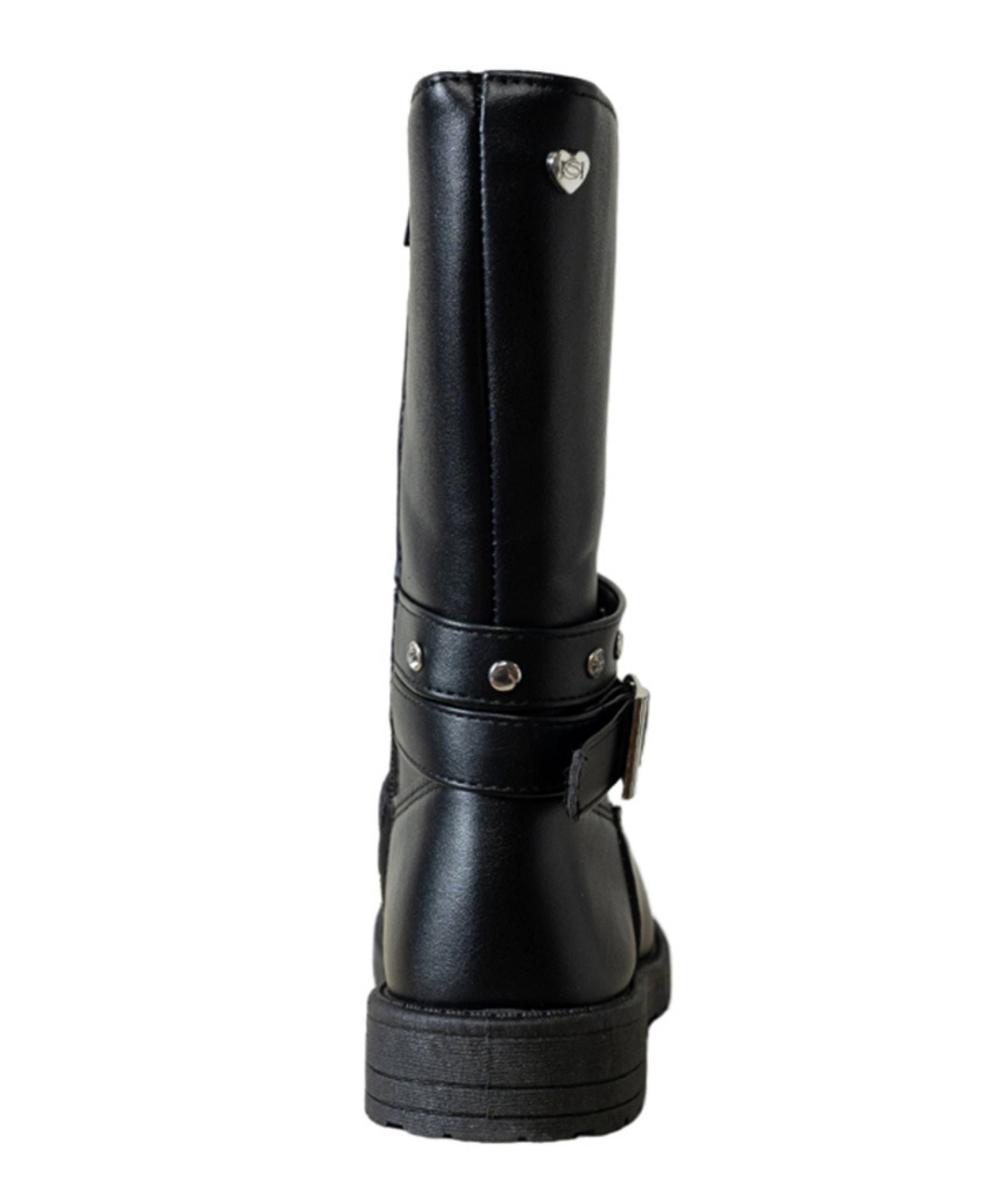 Bebe Girl's Toddler Rider Boot with Heart Buckle