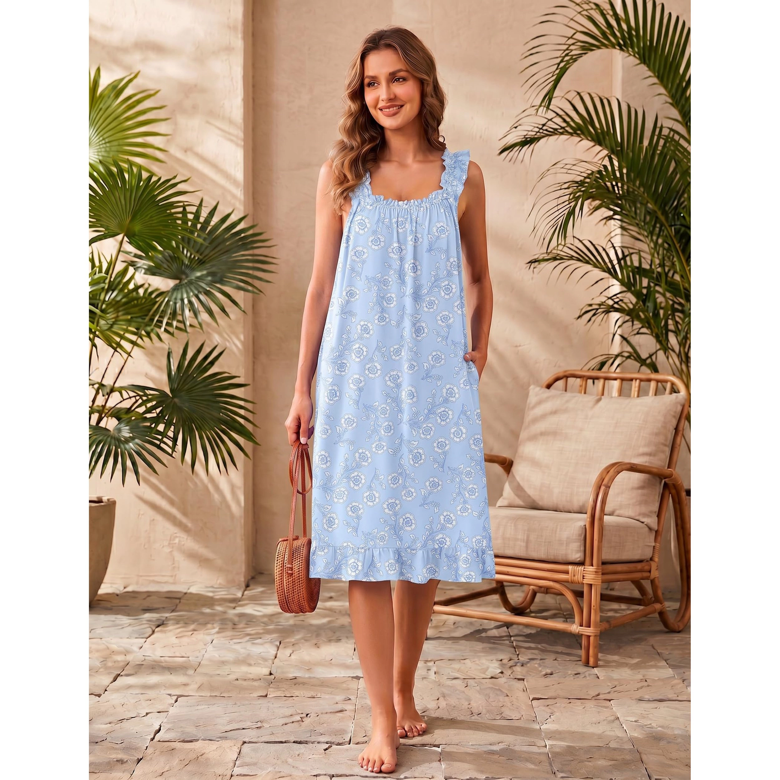 Ekouaer Women Nightgowns & Sleepshirts Victorian Night Gowns Dress Summer