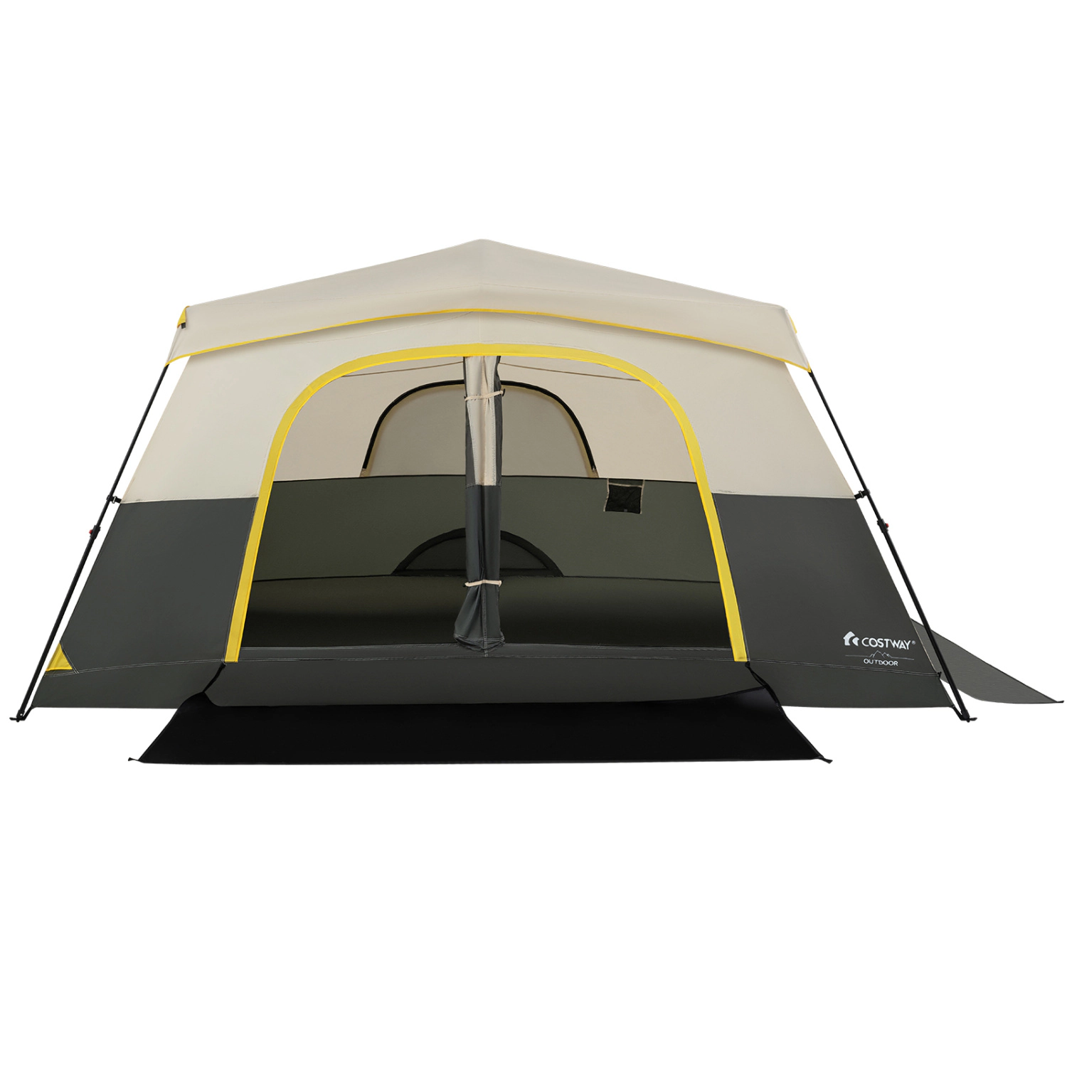 LJG 10 Person Instant Cabin Camping Tent with Rainfly 13 ft x 9 Portable Large Family