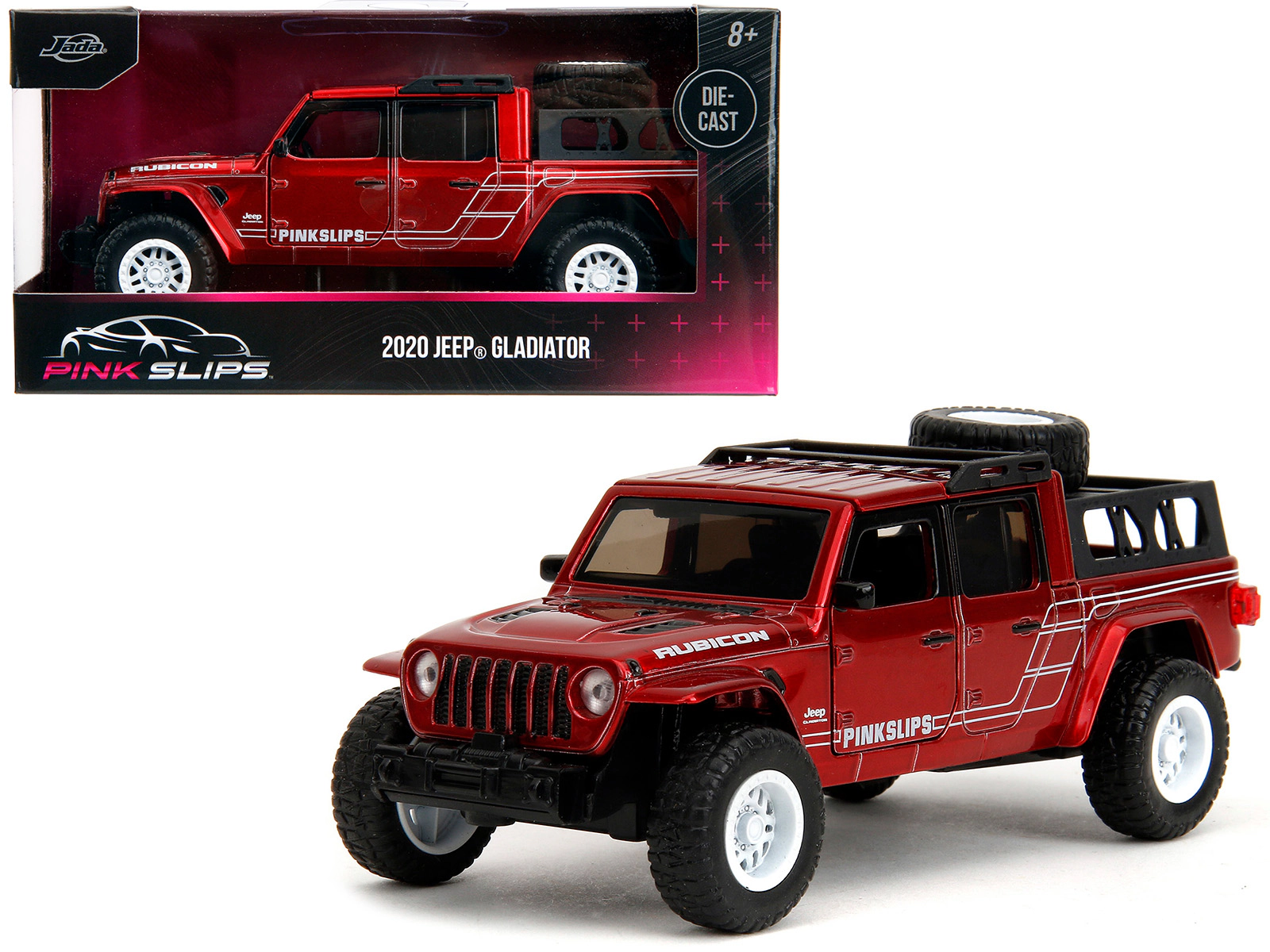 Jada 2020 Jeep Gladiator Pickup Truck Candy Red "Pink Slips" Series 1/32 Diecast Model Car by Jada