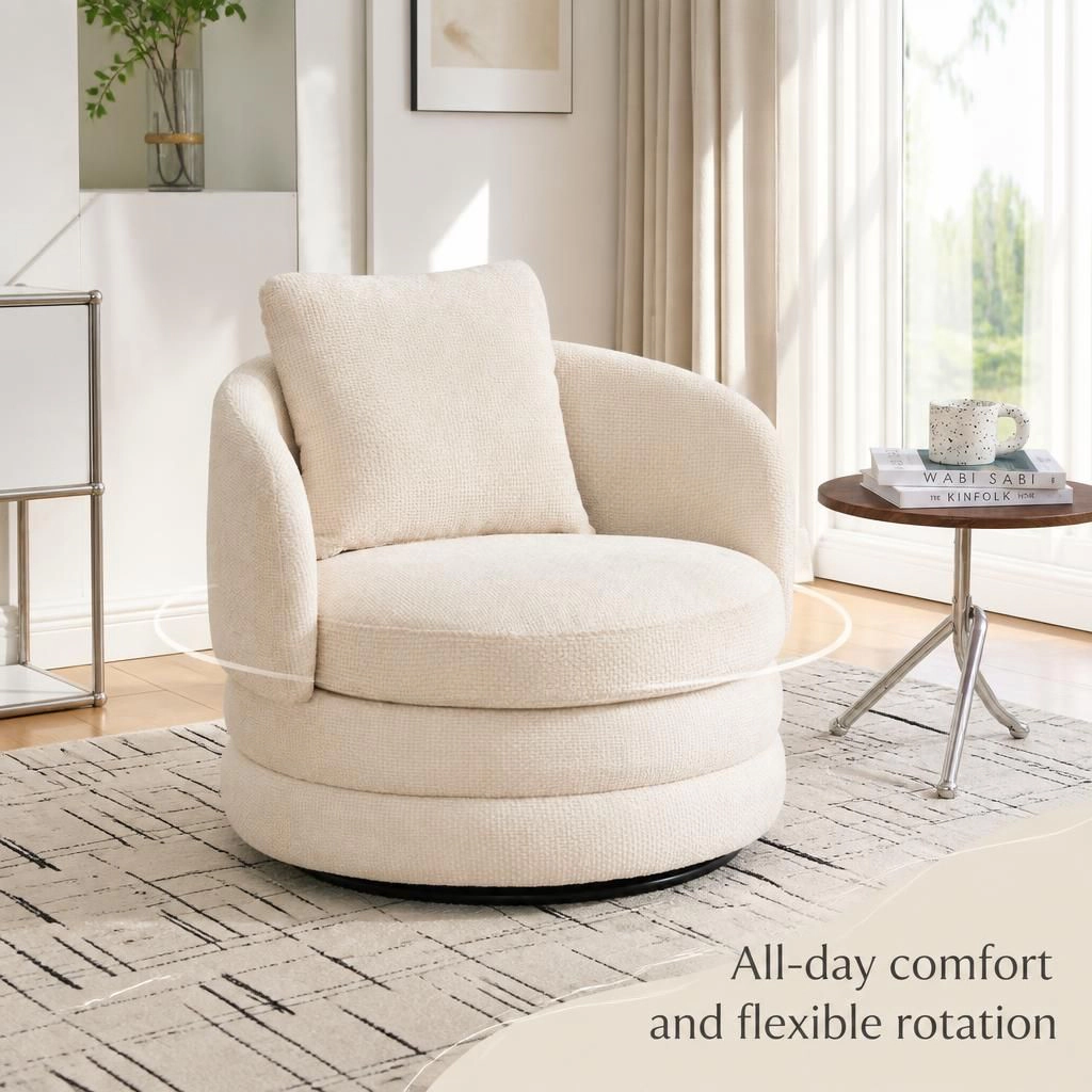 GOODSILO Low Profile Upholstered Armless Accent Chair