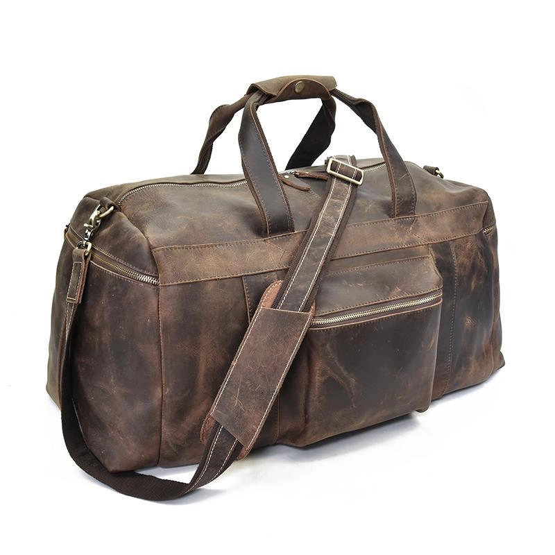 Steel Horse Leather Unisex The Colden Duffle Bag | Large Capacity Leather Weekender