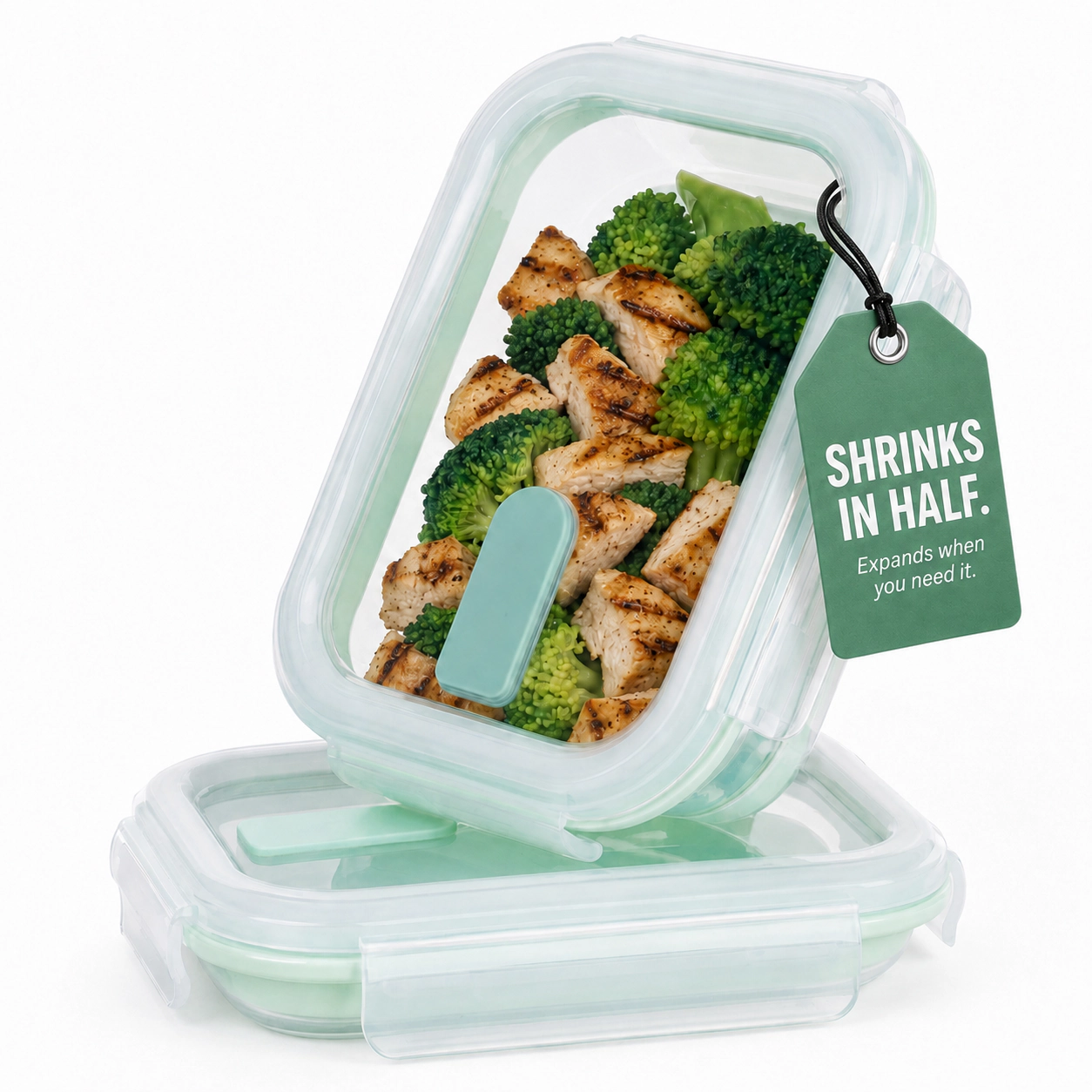 CHEFSPOT Collapsible Silicone Food Storage Containers 2 Pack