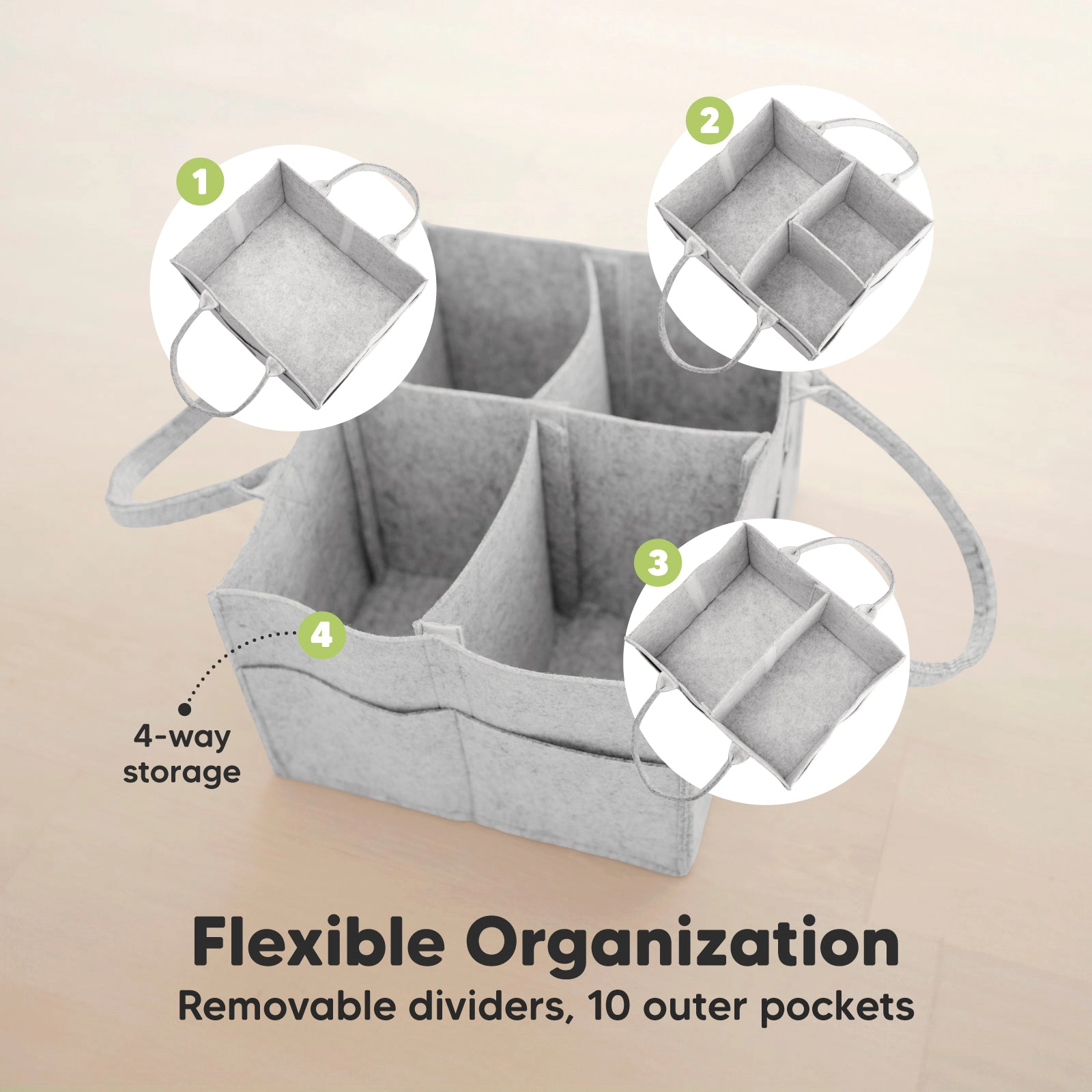 KeaBabies Original 2.0 Diaper Caddy