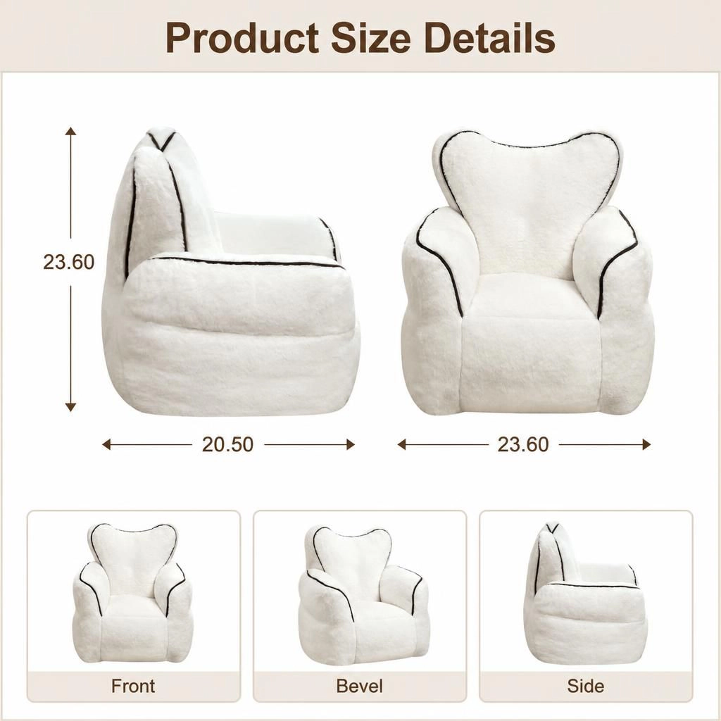 GOODSILO Soft Faux Fur Comfortable Lazy Lounge Bean Bag Chair