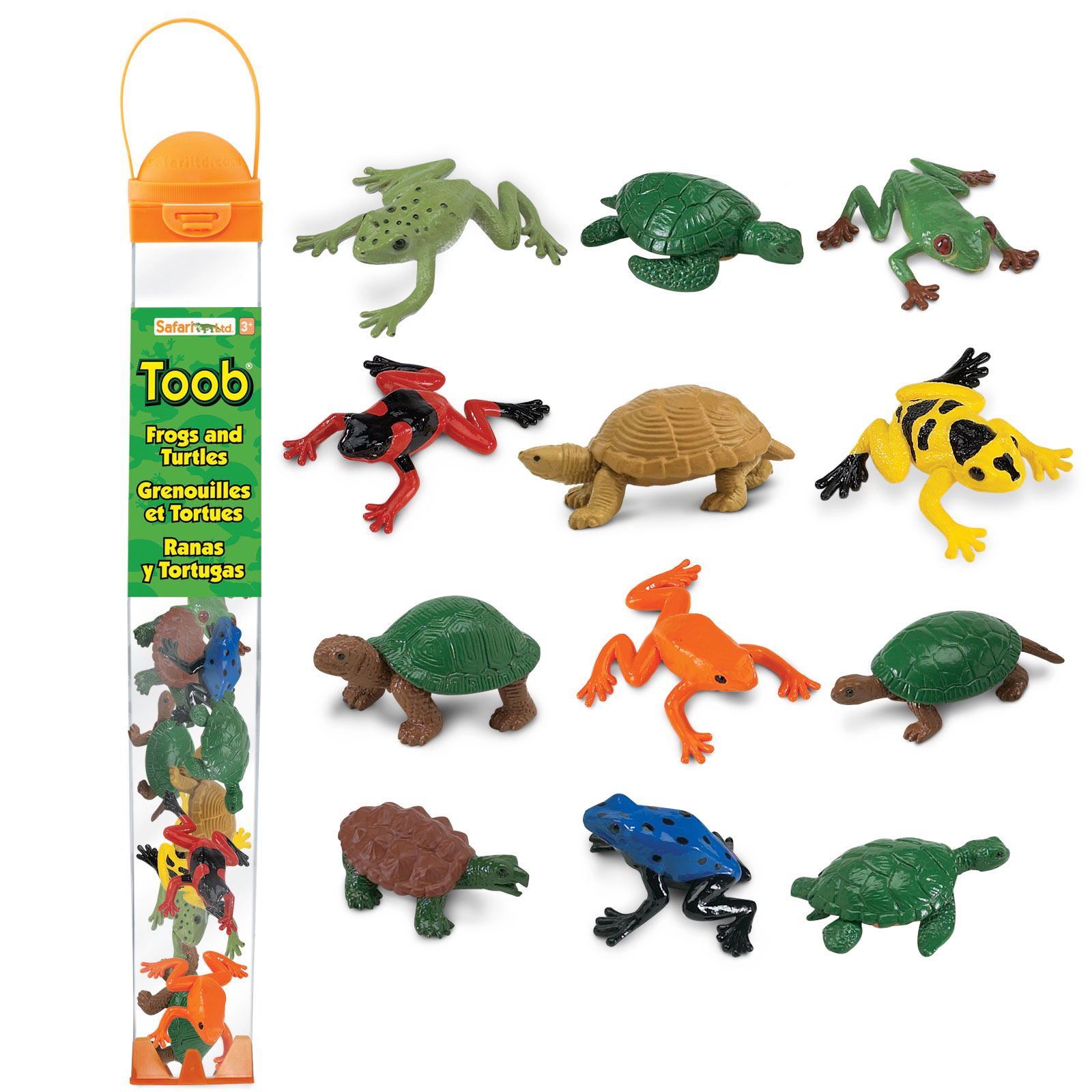 Safari Ltd. - Frog & Turtles TOOB - contains 12 Mini Figurines