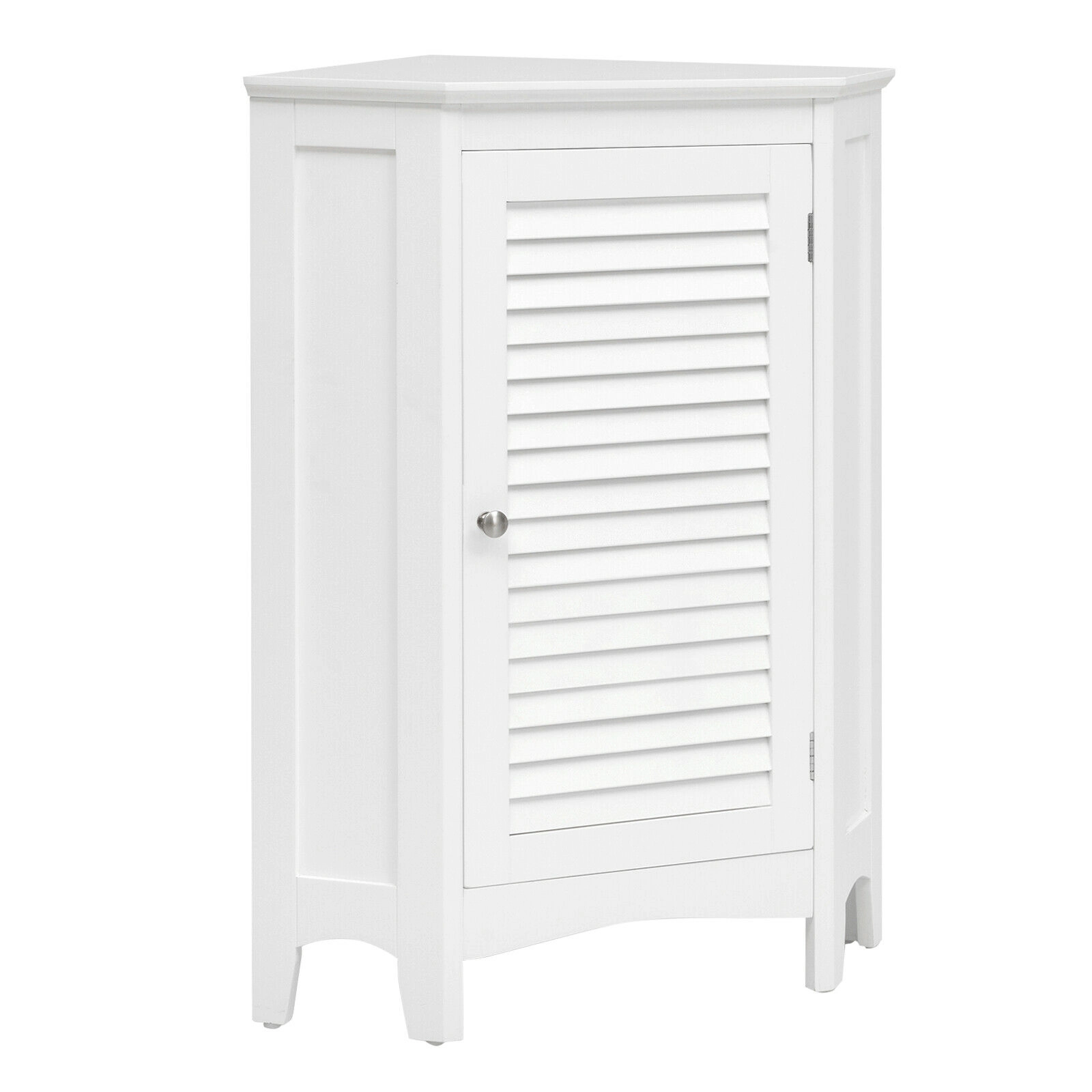 Slickblue White Corner Storage Cabinet for Bathroom Bedroom and Entryway