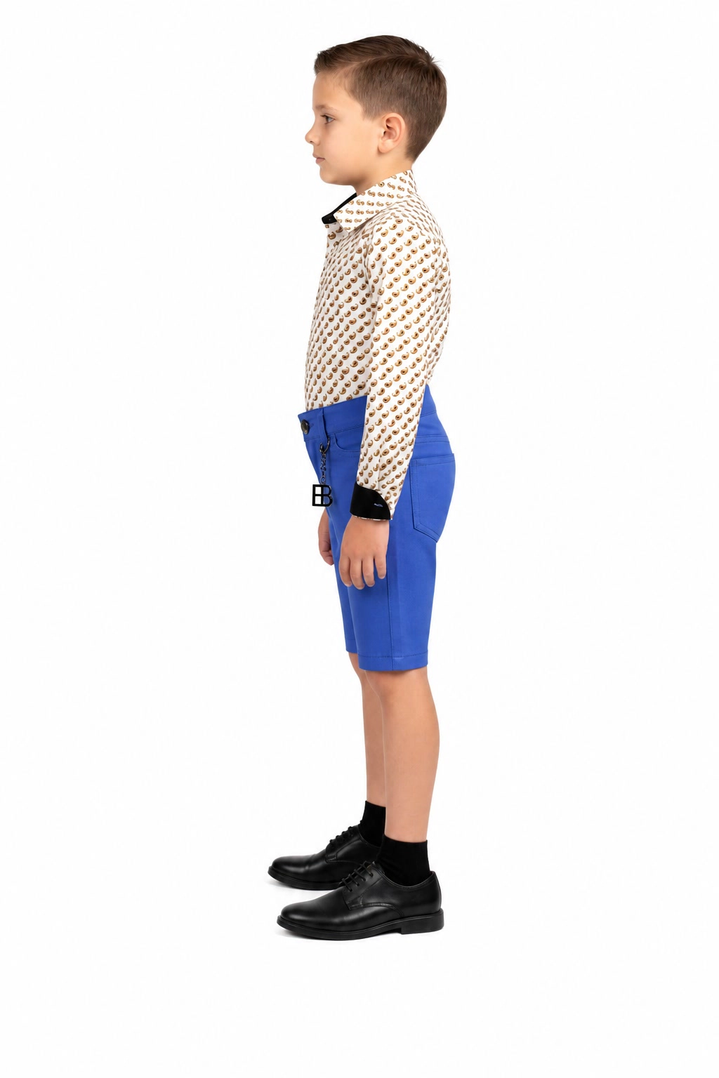 Elie Balleh Boys Slim Fit Cotton Twill Short Pants