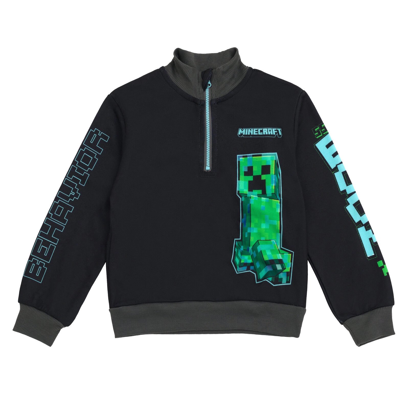 Minecraft Creeper Boys' Fleece Quarter Zip Sweatshirt and Pants Set
