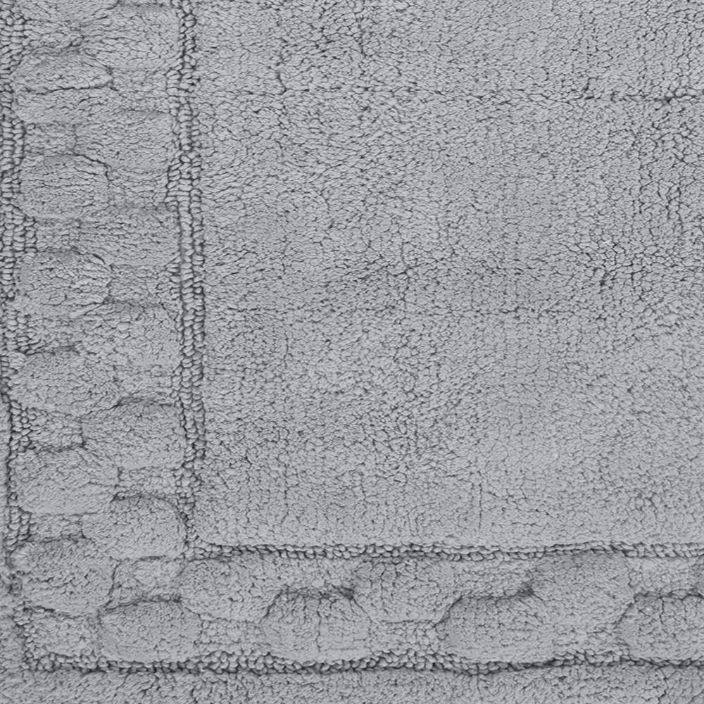 Sculptu Border Soft Plush Cotton Non Slip Bath Rug by Castle Hill