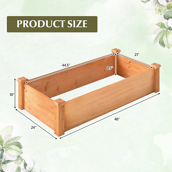 LJG Raised Garden Bed Fir Wood Wooden Square Wood Planter Box - JCPenney