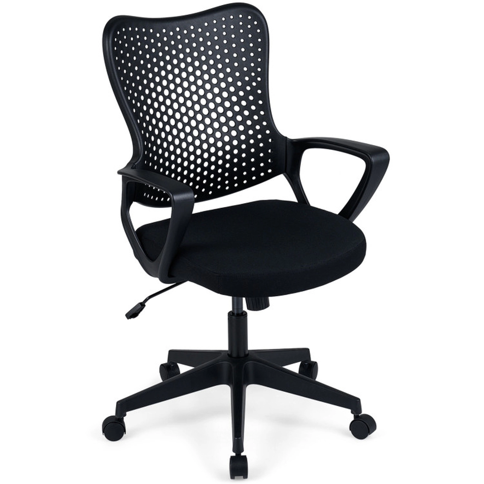 SUGIFT Breathable Butterfly Back Ergonomic Swivel Office Desk Chair 25-in x 24.5-in x 38-in 330-lb Capacity Black