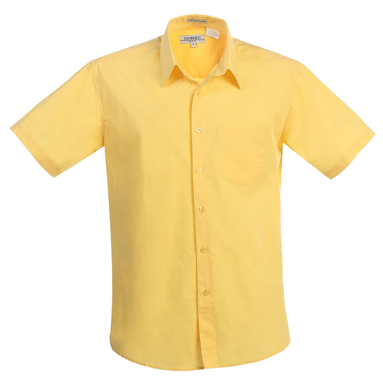 Gioberti Men's Short Sleeve Solid Dress Shirt