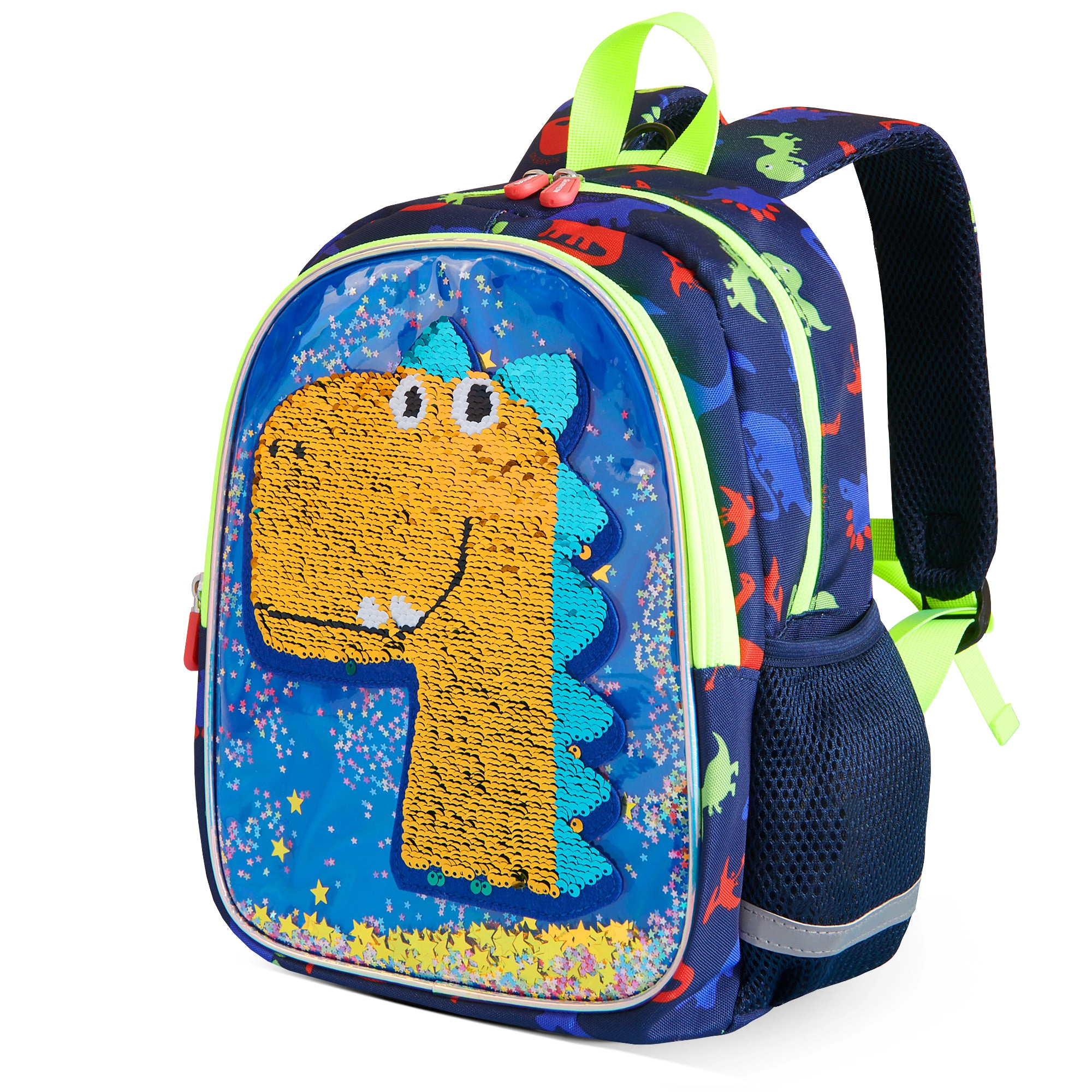 SUNVENO Kids' Dinosaur Reversible Sequin Backpack