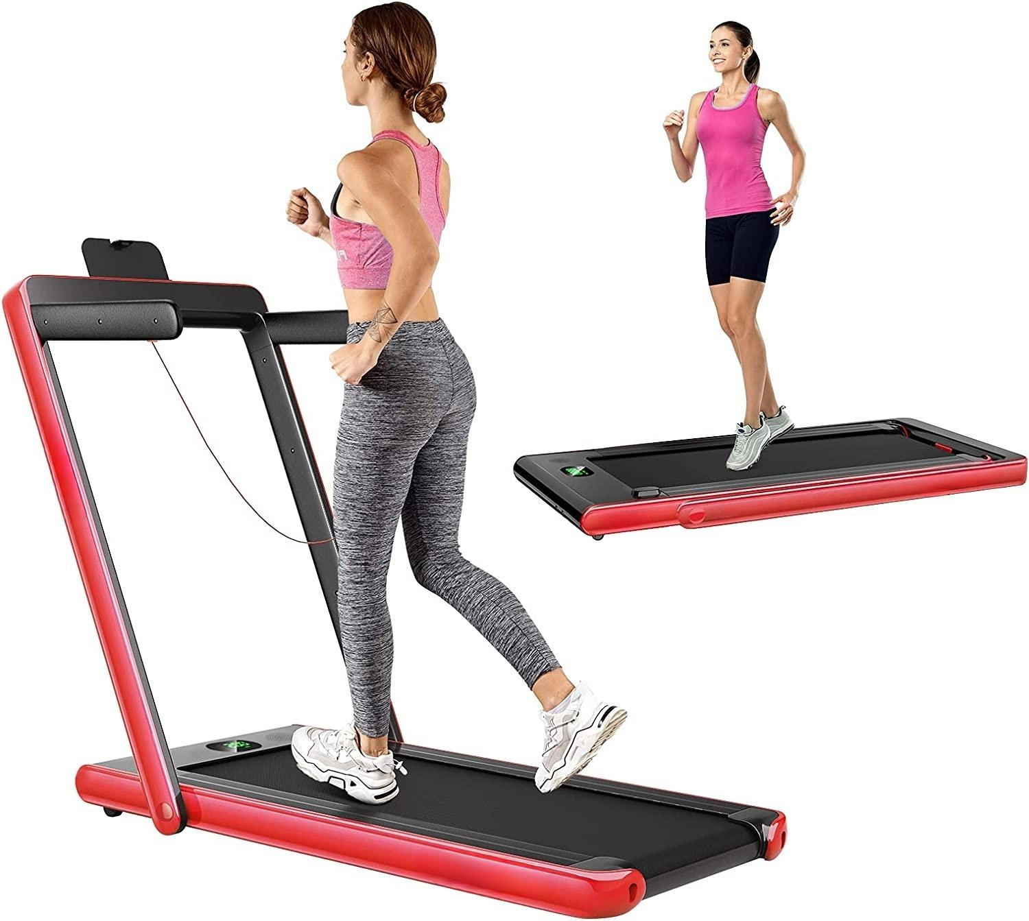 SUGIFT 2-in-1 2.25-HP 265-lb Capacity Folding Treadmill with Foldable Handrail APP Control and Speaker