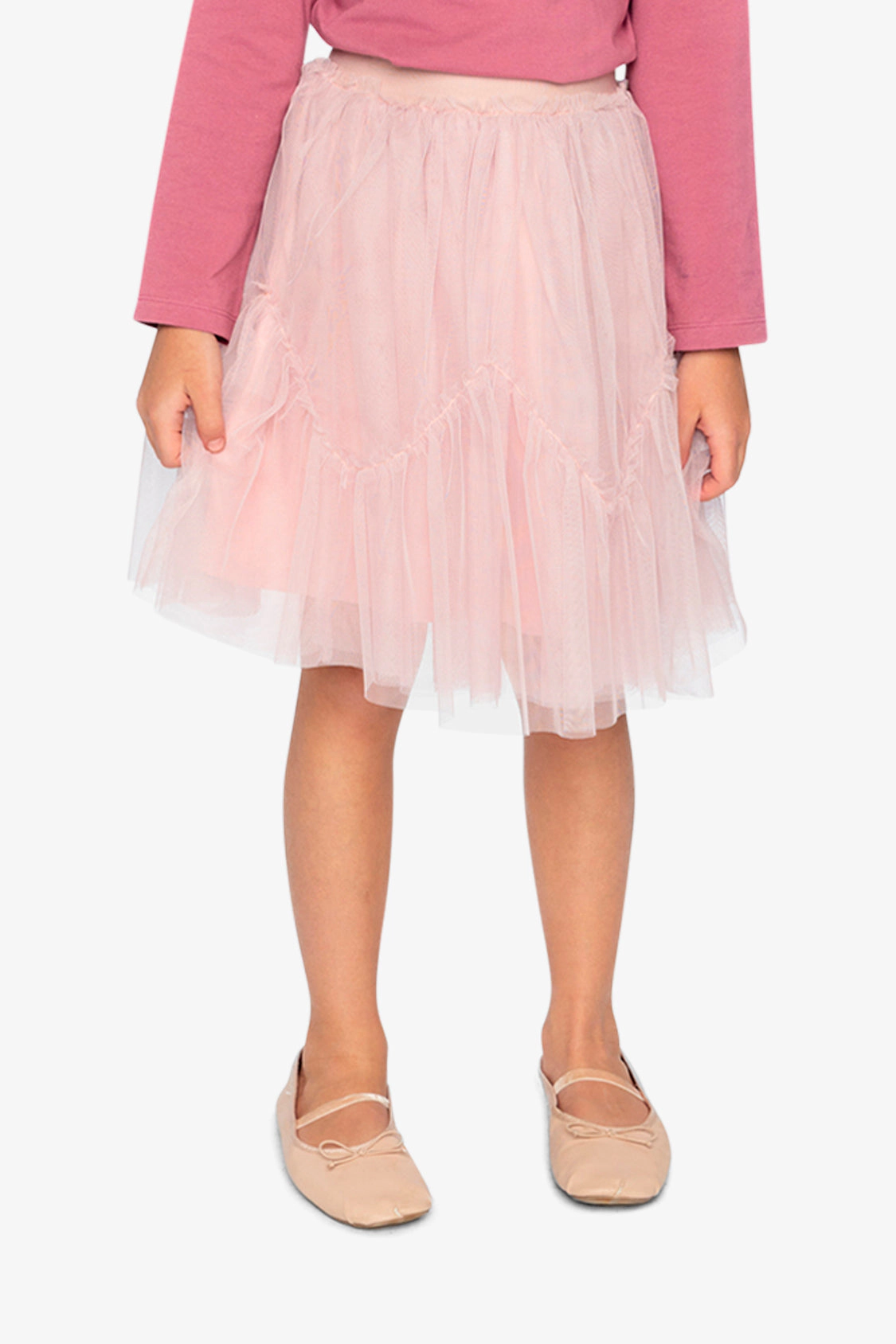 Deux par Deux Girls Tiered Mesh Skirt