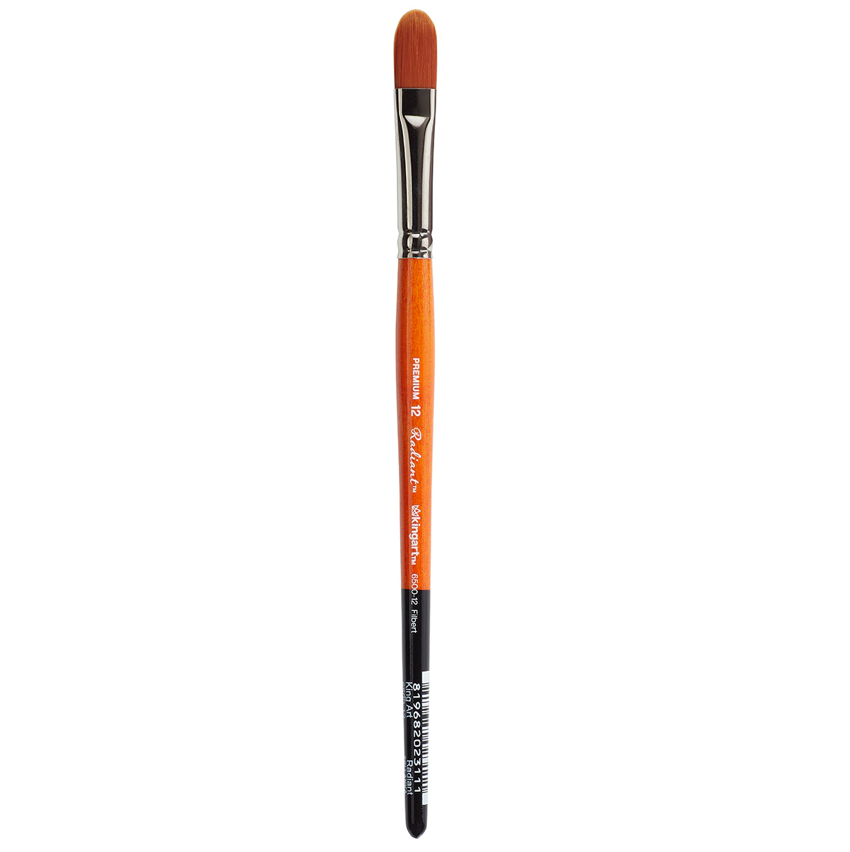 KINGART Radiant 6500 Filbert Premium Golden Synthetic Brush - Short Handle